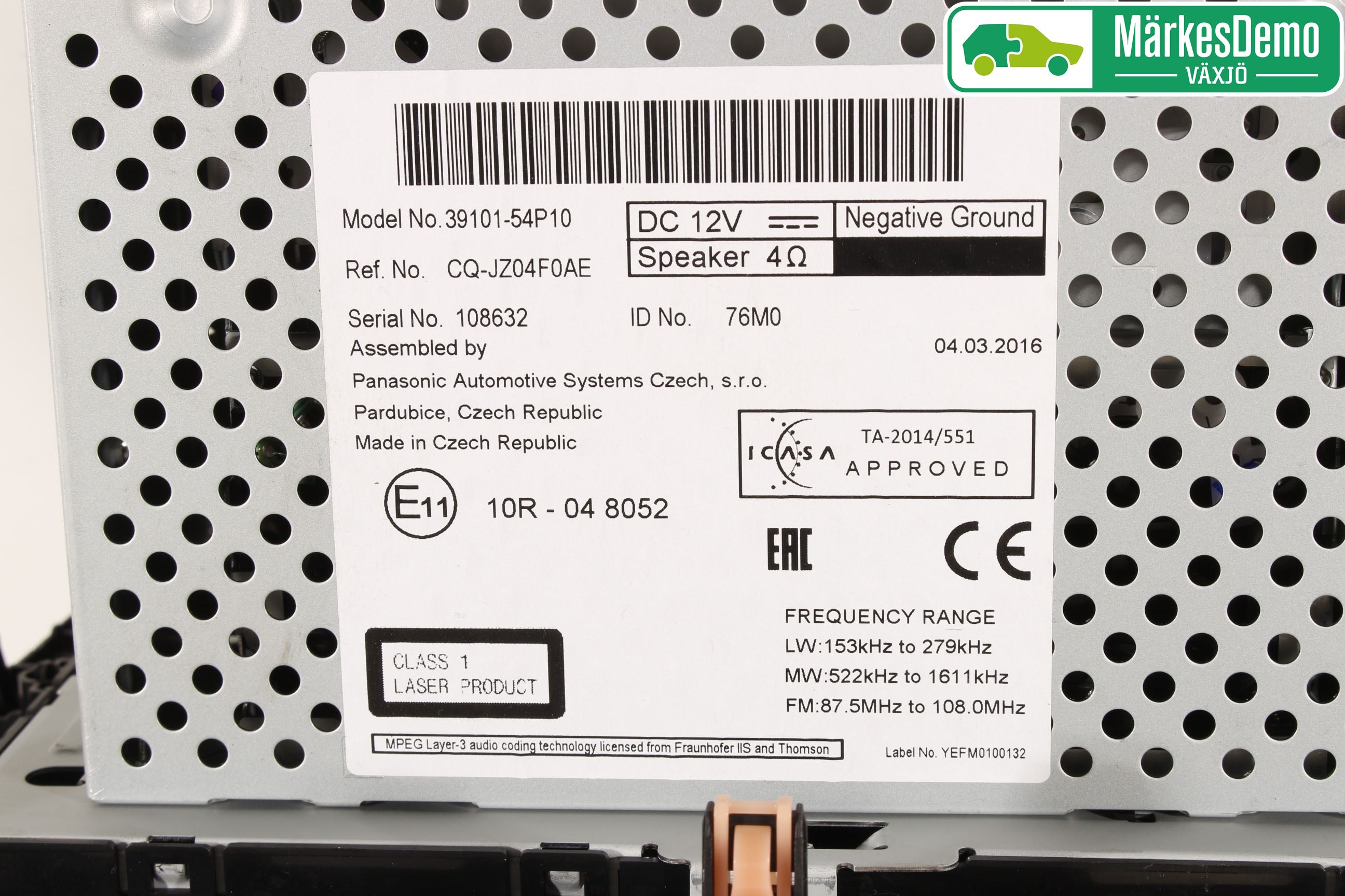 Suzuki VITARA 15- Cd Radio - Multimediapanel