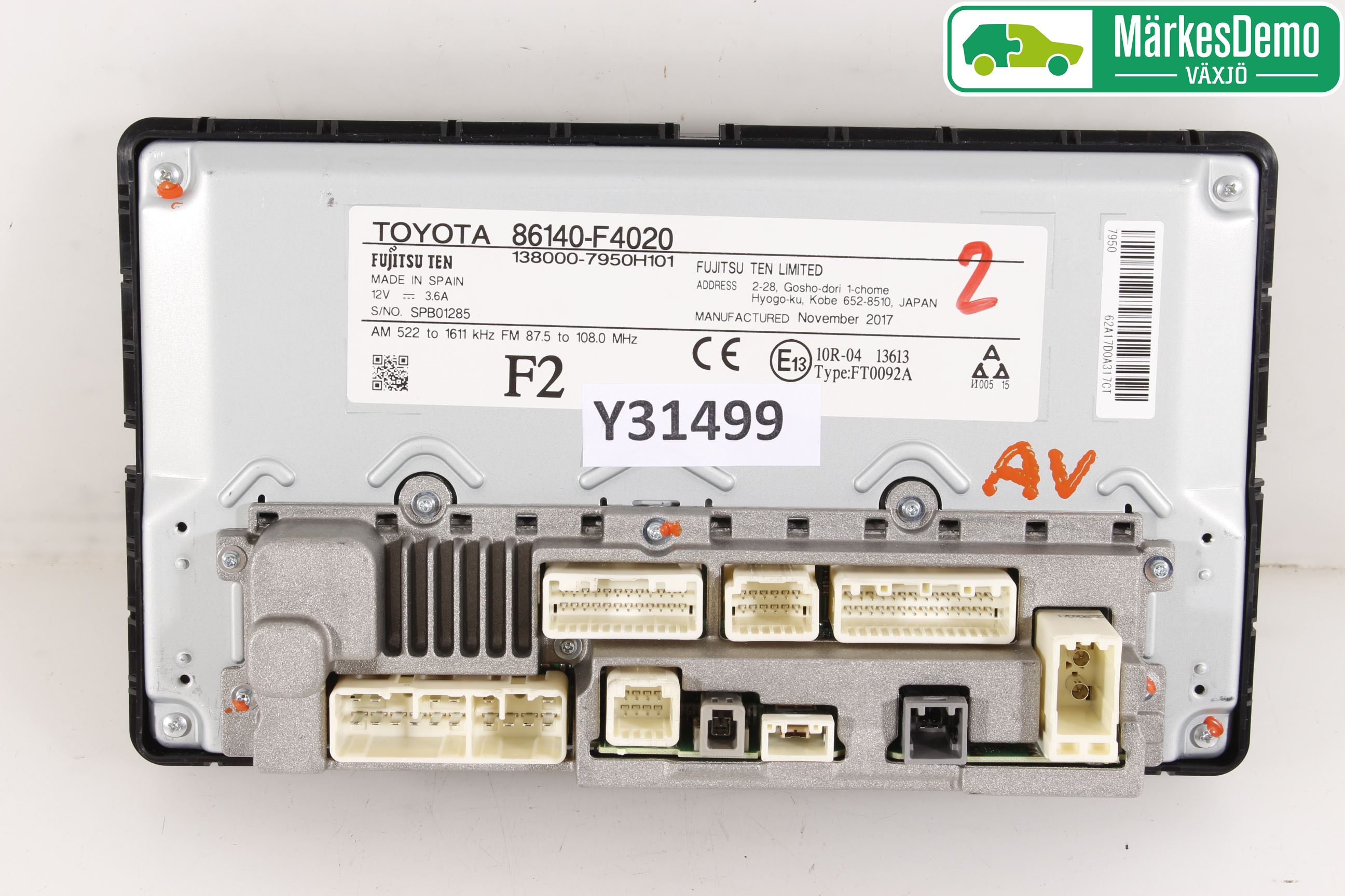 Toyota C-HR 16-23 Cd Radio - Multimediapanel