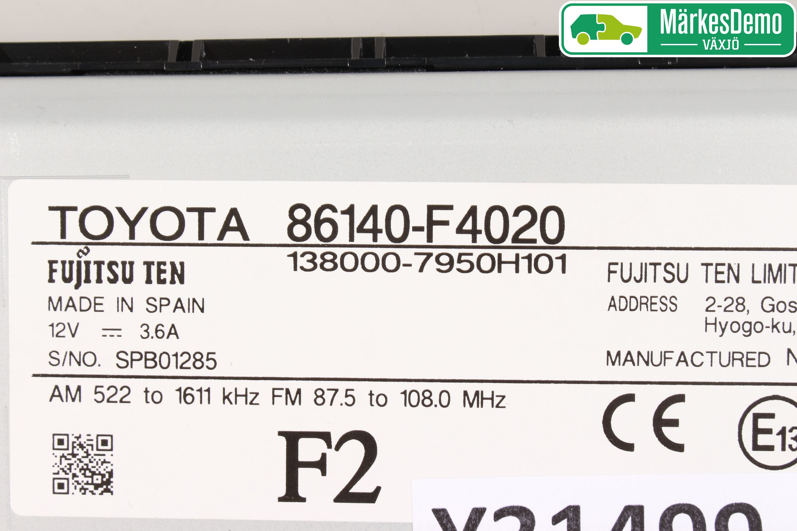 Toyota C-HR 16-23 Cd Radio - Multimediapanel