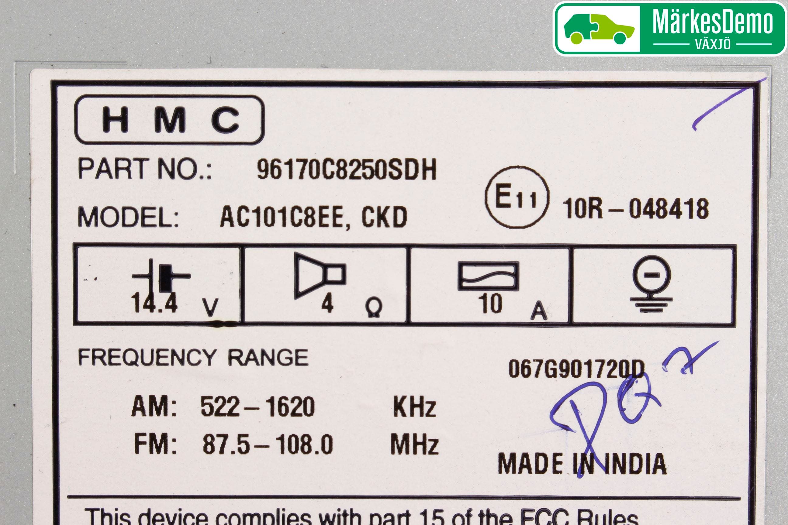 Hyundai i20 GB 15-20 Cd Radio - Multimediapanel