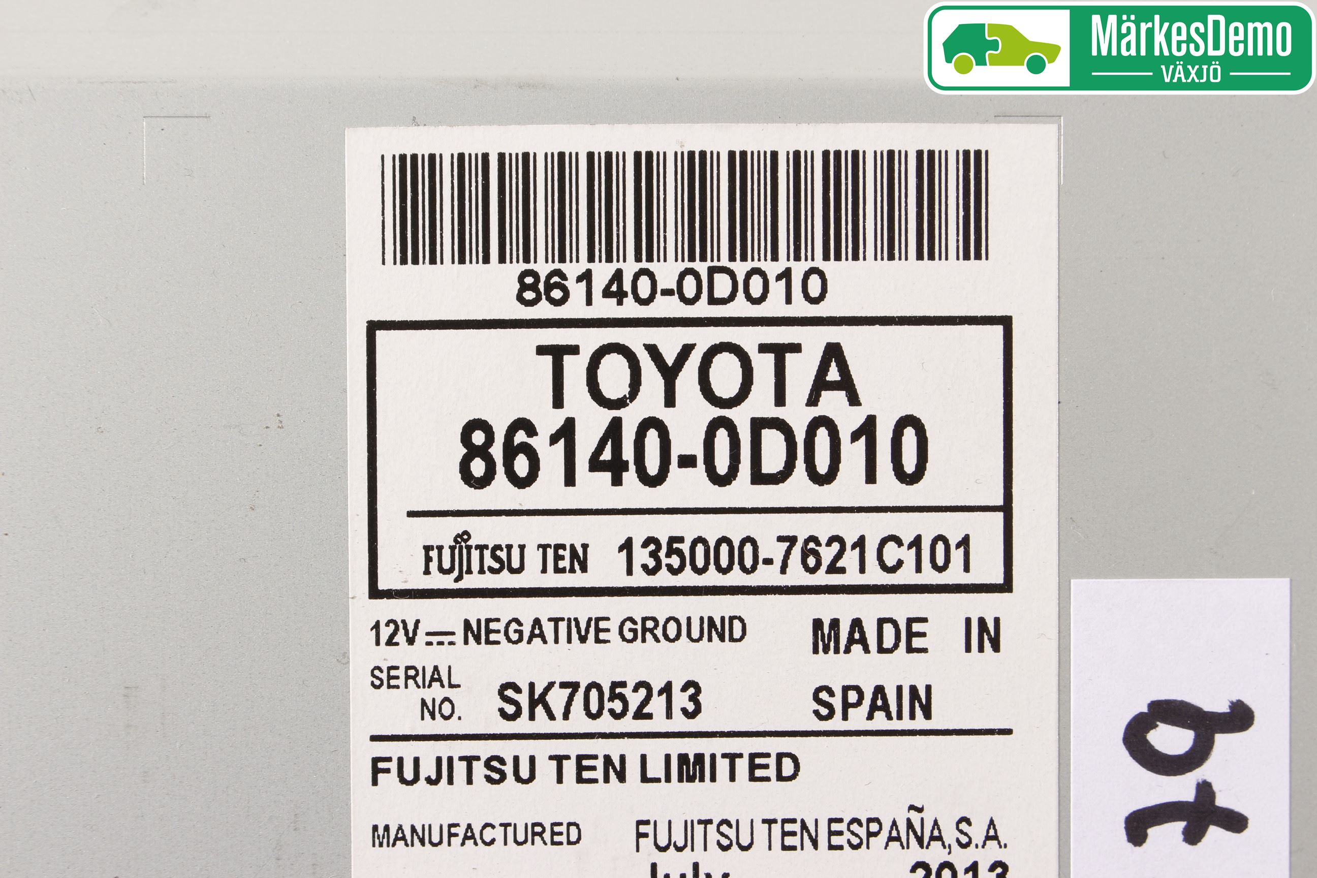 Toyota YARIS XP130 12-14 Cd Radio - Multimediapanel