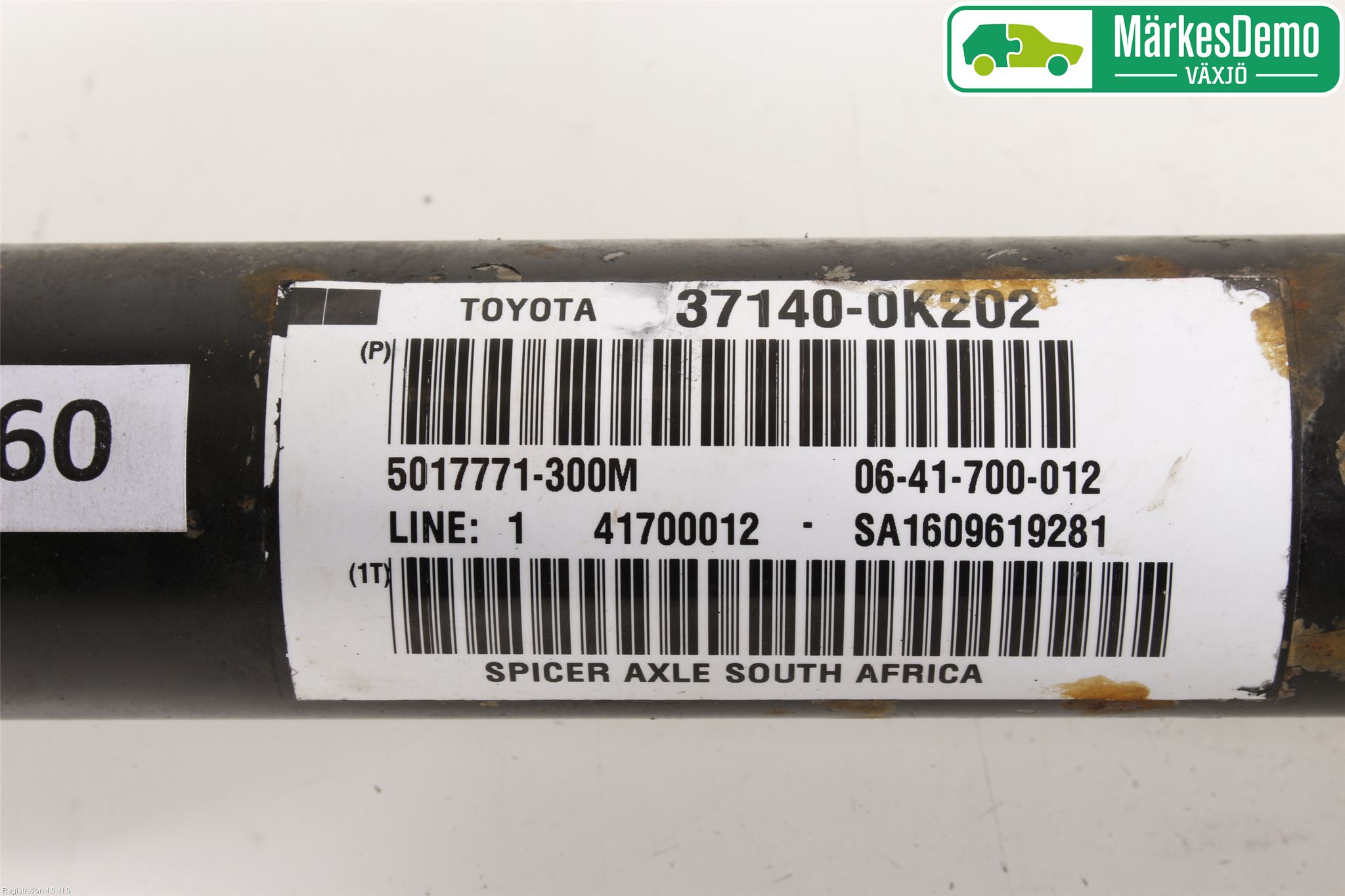 Toyota HILUX 05-16 Mellanaxel Främre 4Wd