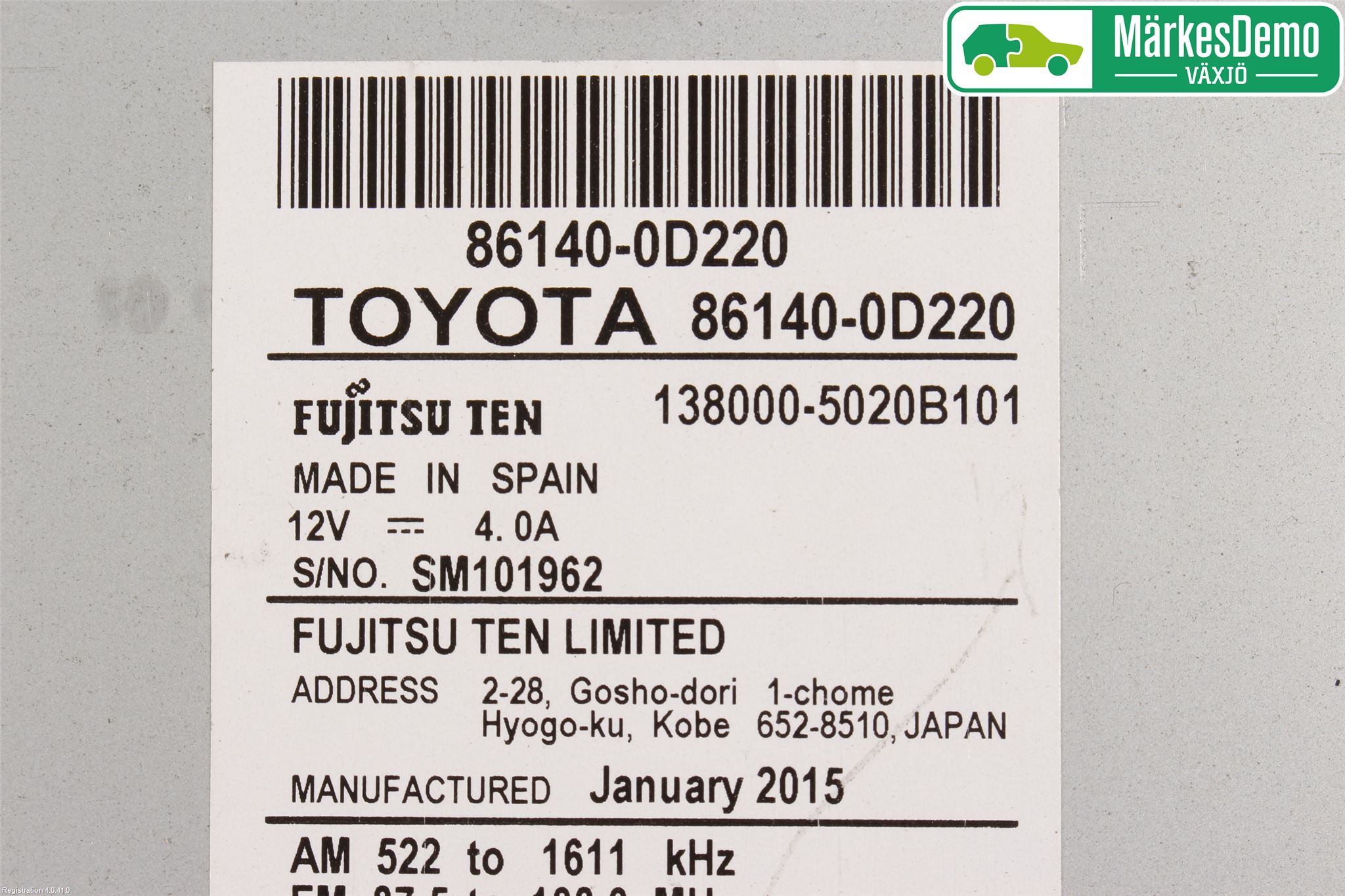 Toyota YARIS XP130 15-20 Cd Radio - Multimediapanel