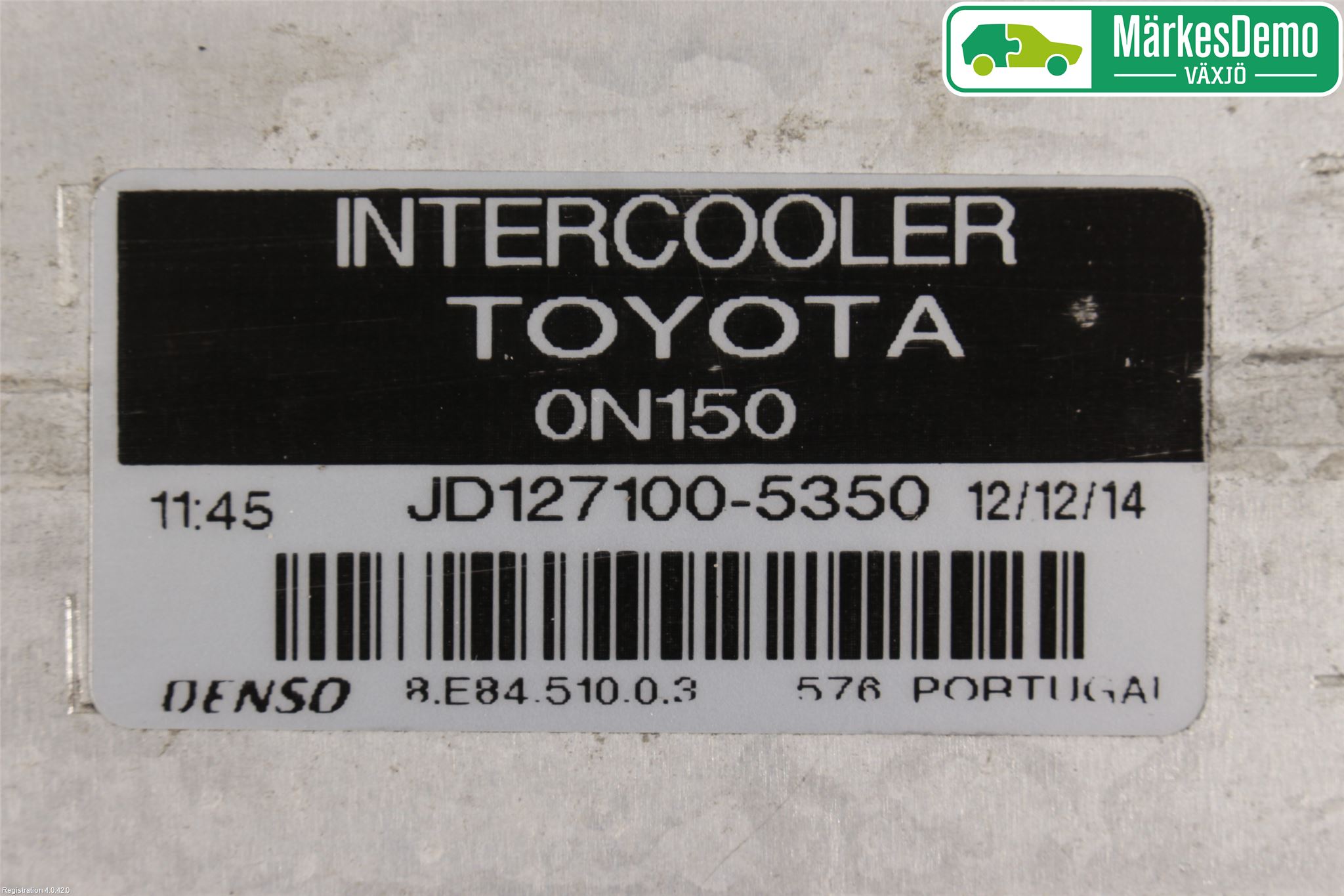 Toyota AURIS 10-12 Laddluft-Intercooler Kyl