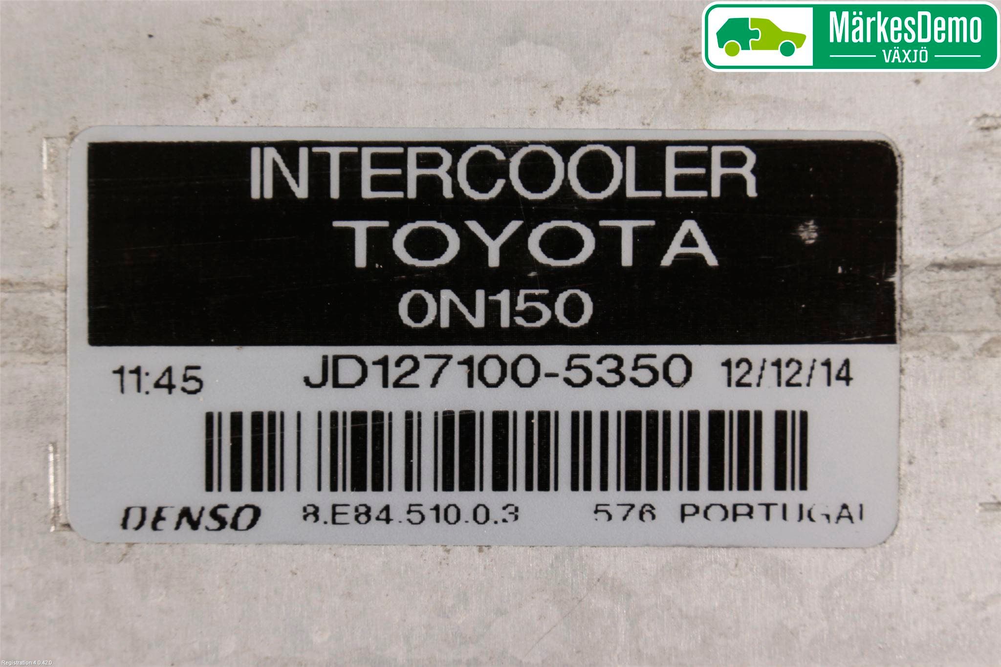 Toyota AURIS 10-12 Laddluft-Intercooler Kyl