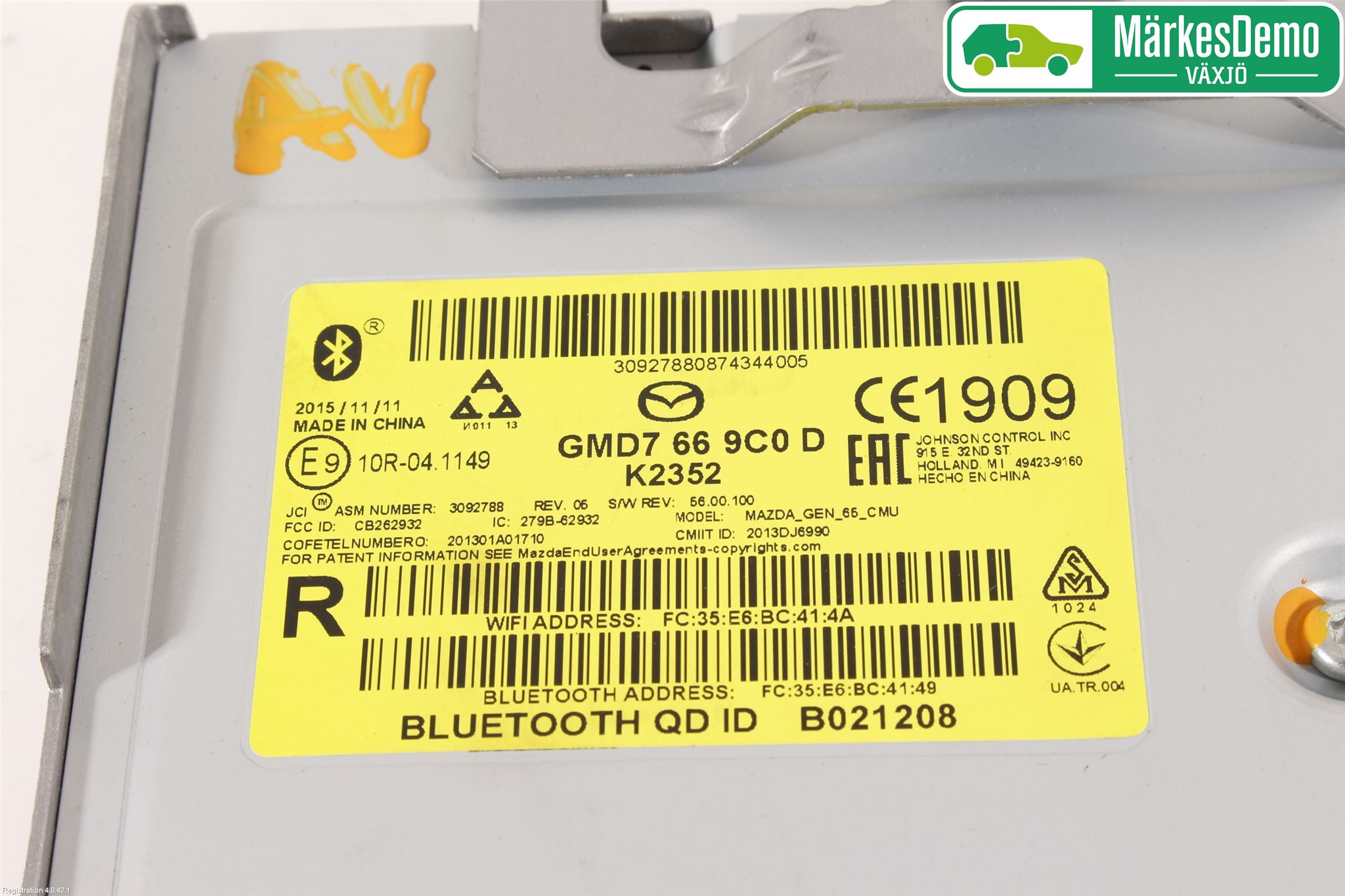 Mazda CX-3 Cd Radio - Multimediapanel