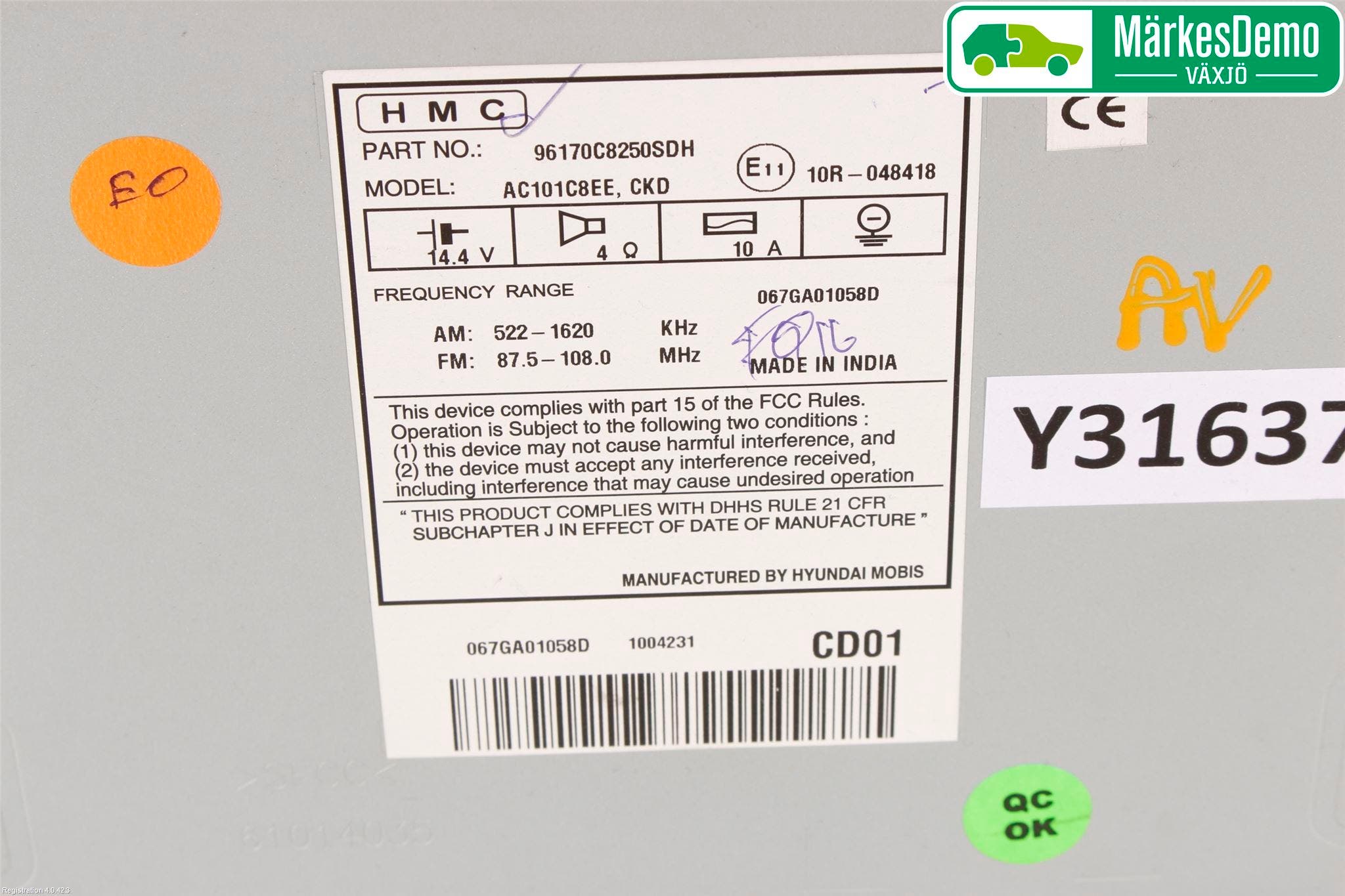 Hyundai i20 GB 15-20 Cd Radio - Multimediapanel