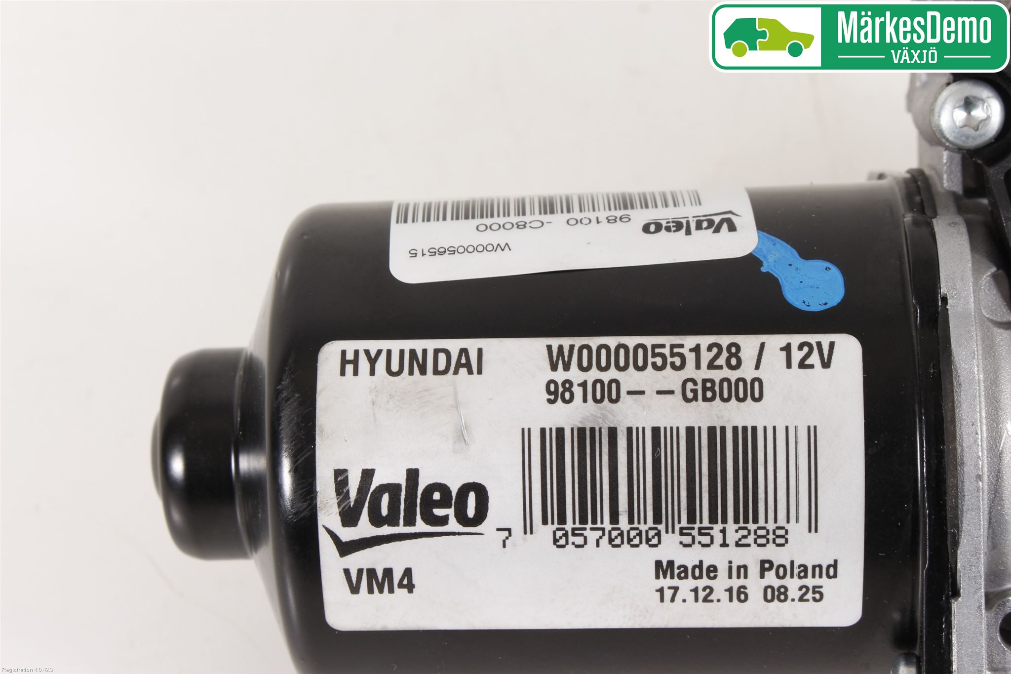 Hyundai i20 GB 15-20 Torkarmotor Vindruta