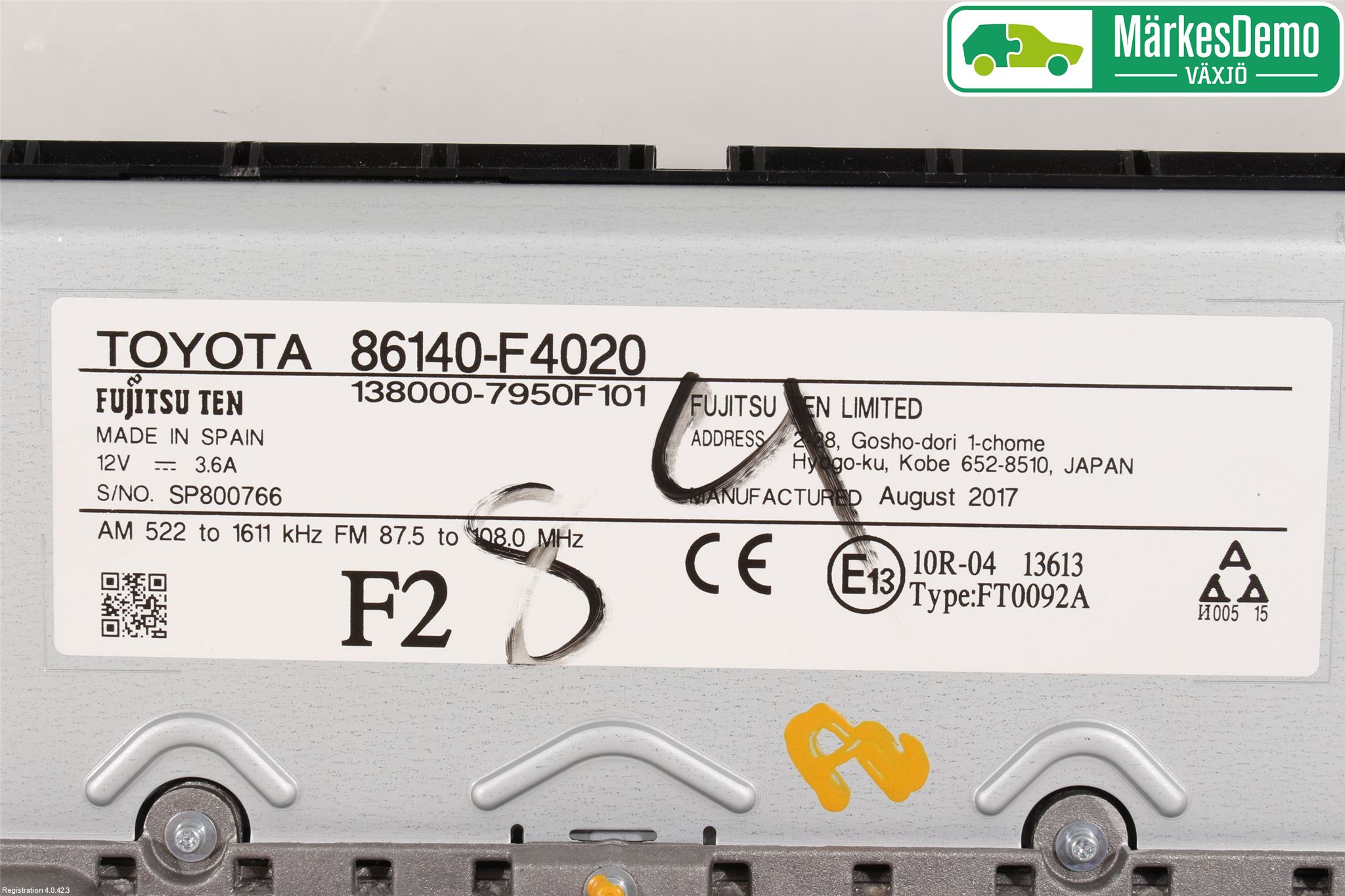 Toyota C-HR 16-23 Cd Radio - Multimediapanel