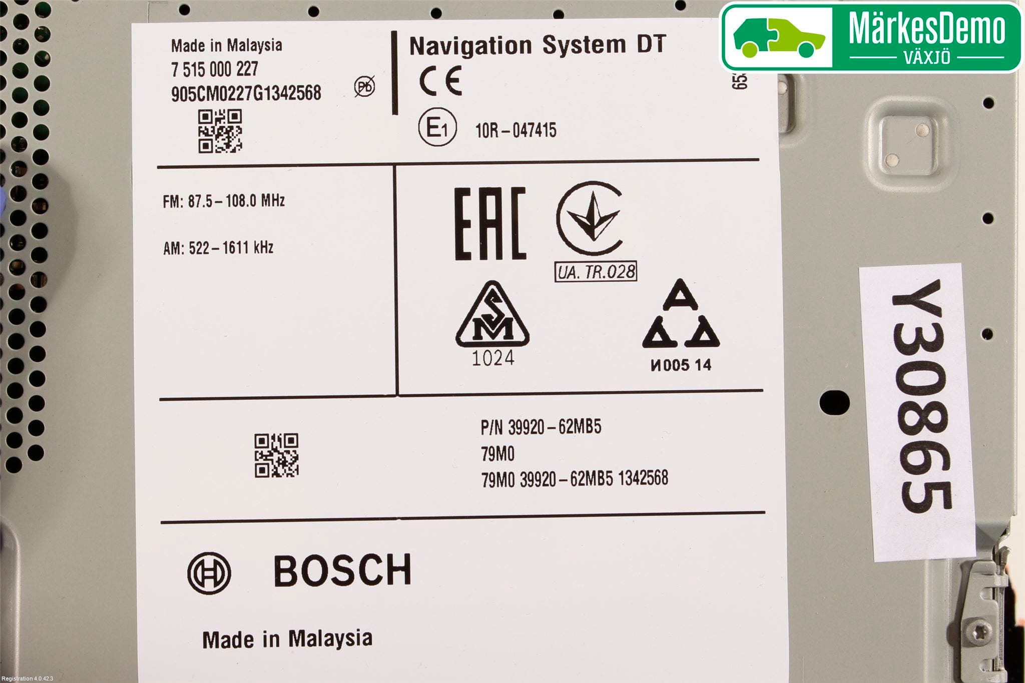 Suzuki SX4 S-CROSS 14-21 Cd Radio - Multimediapanel