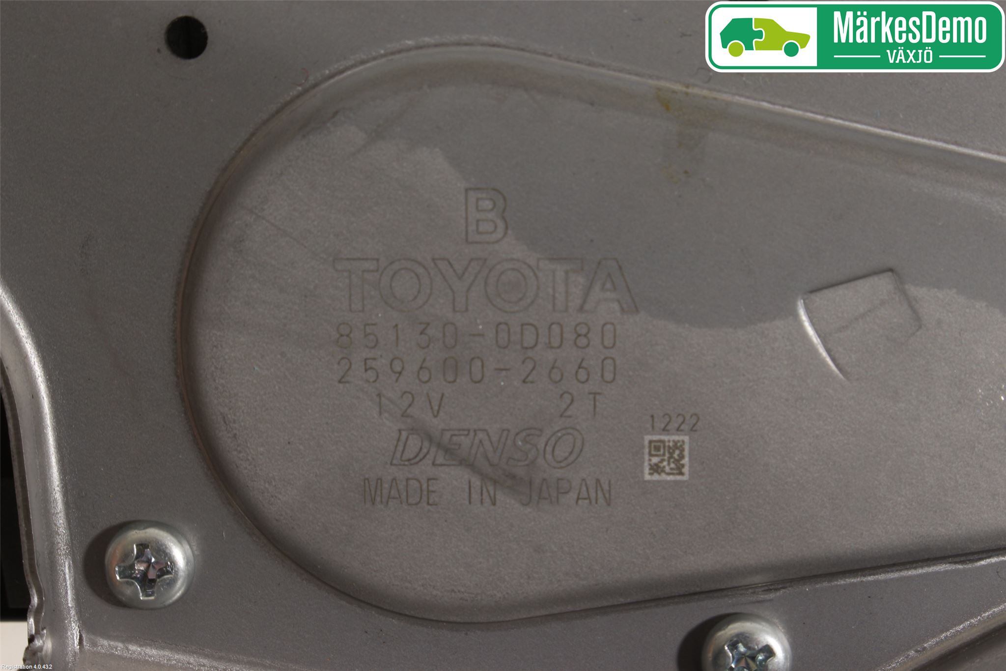 Toyota YARIS XP130 15-20 Torkarmotor Baklucka