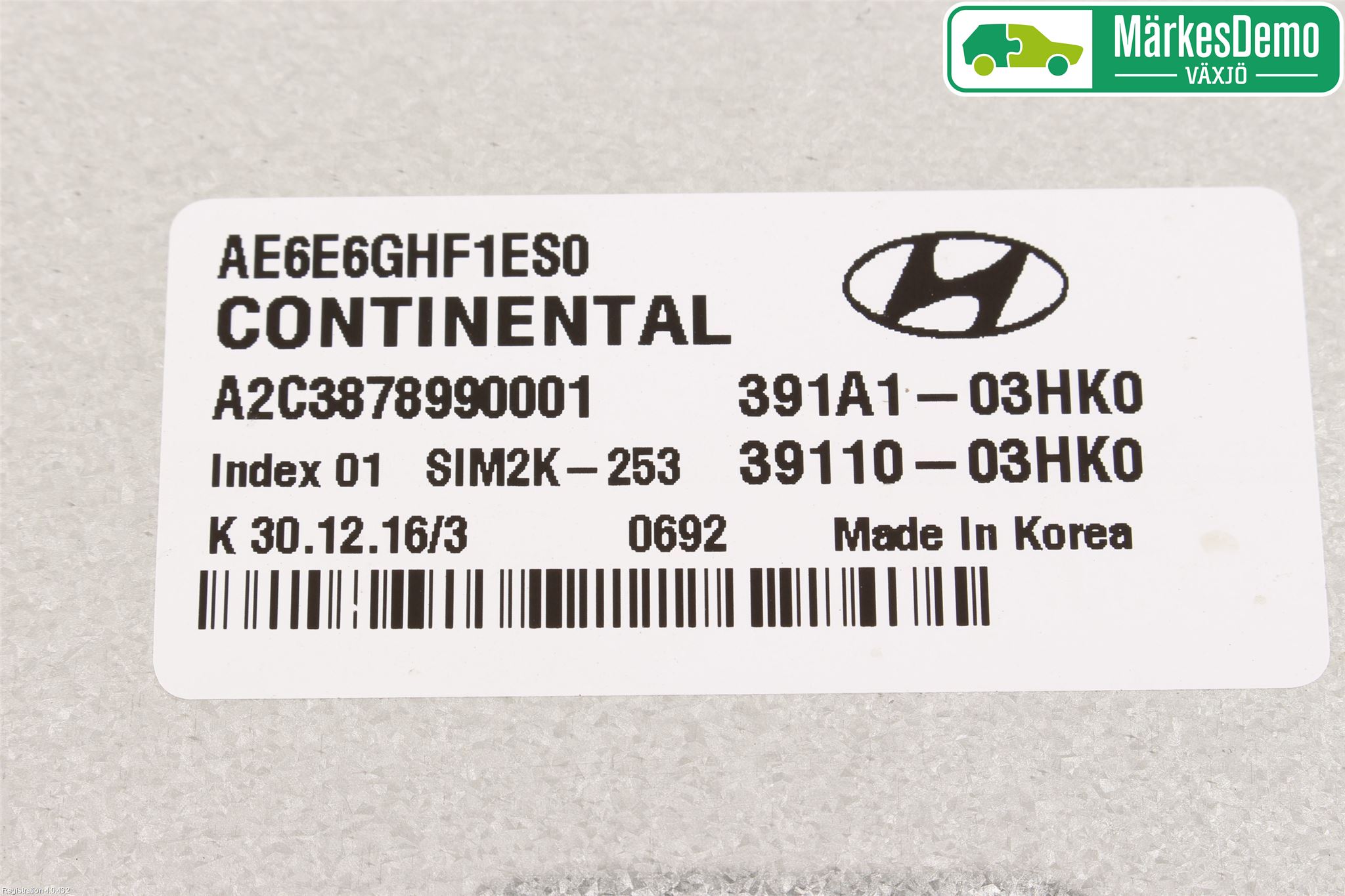 Hyundai IONIQ AE 17-22 Styrenhet Insprut Bensin