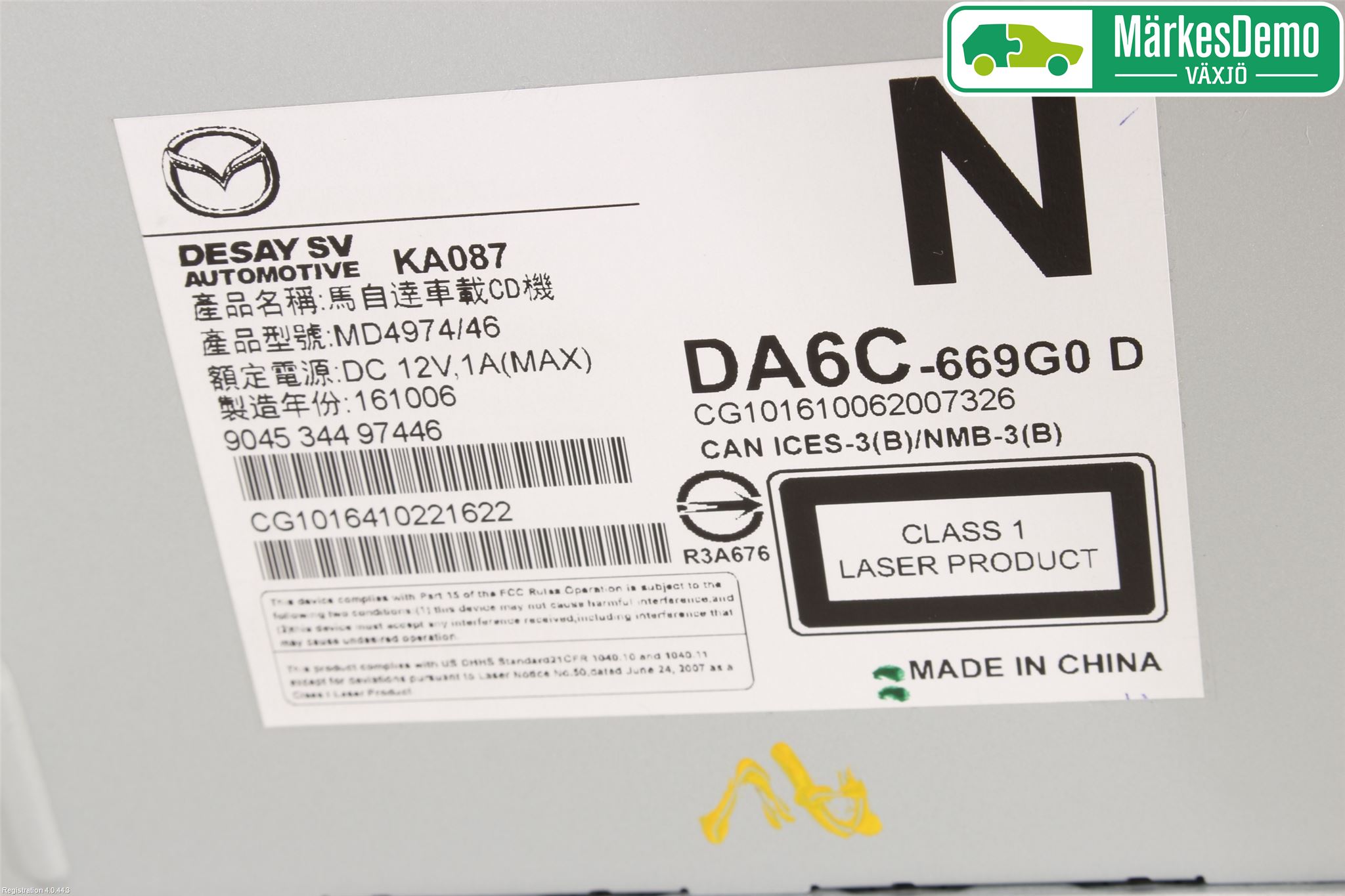 Mazda CX-3 Cd Radio - Multimediapanel