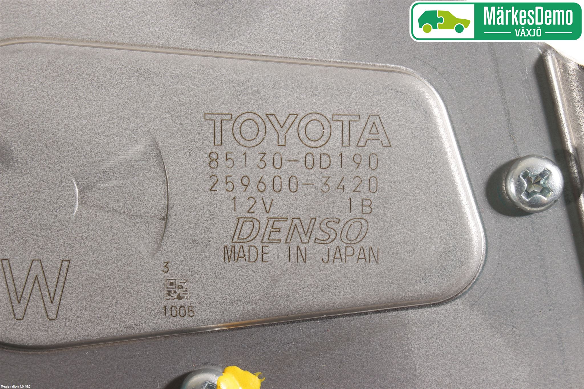 Toyota YARIS XP130 15-20 Torkarmotor Baklucka