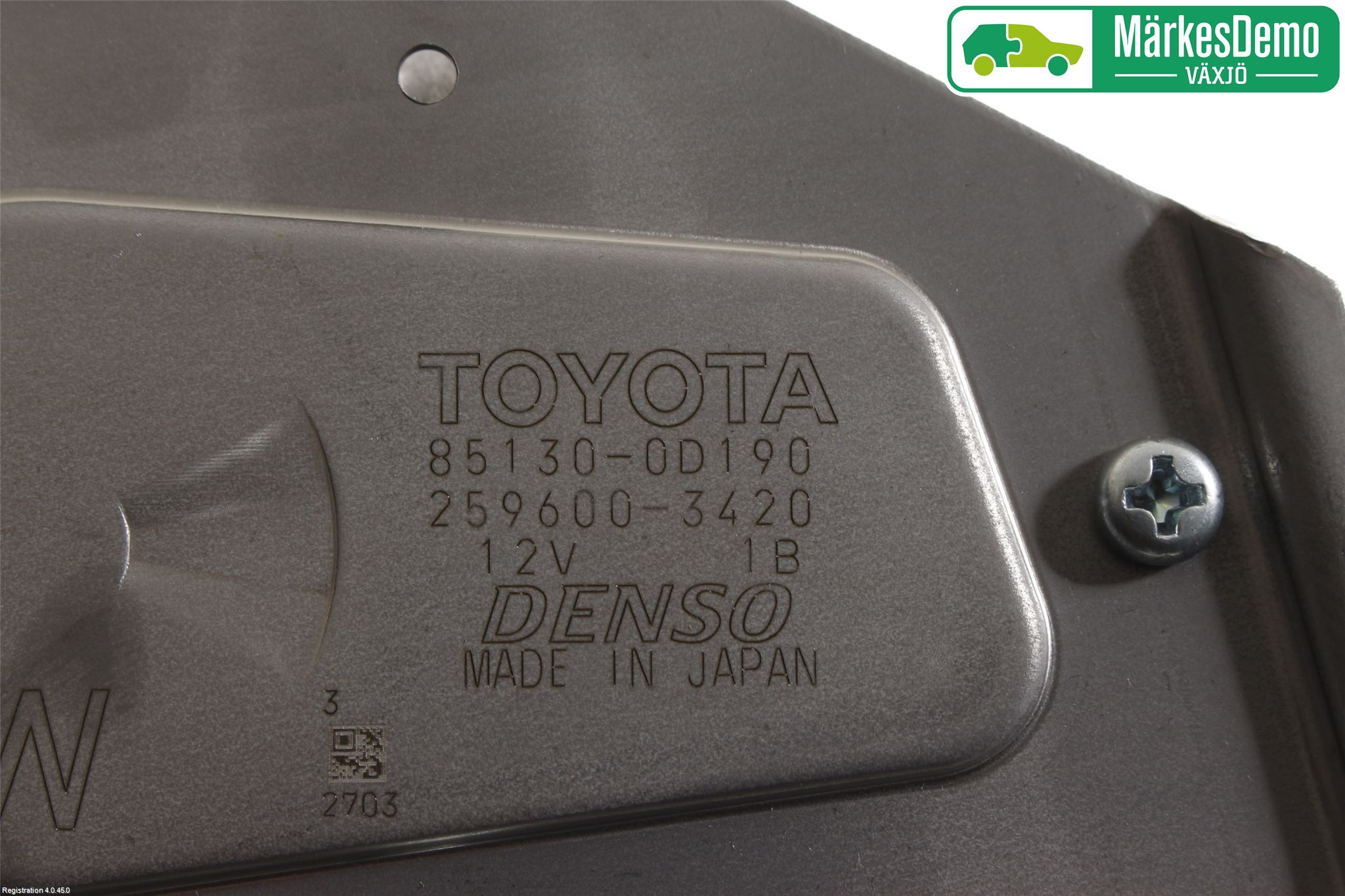 Toyota YARIS XP130 15-20 Torkarmotor Baklucka