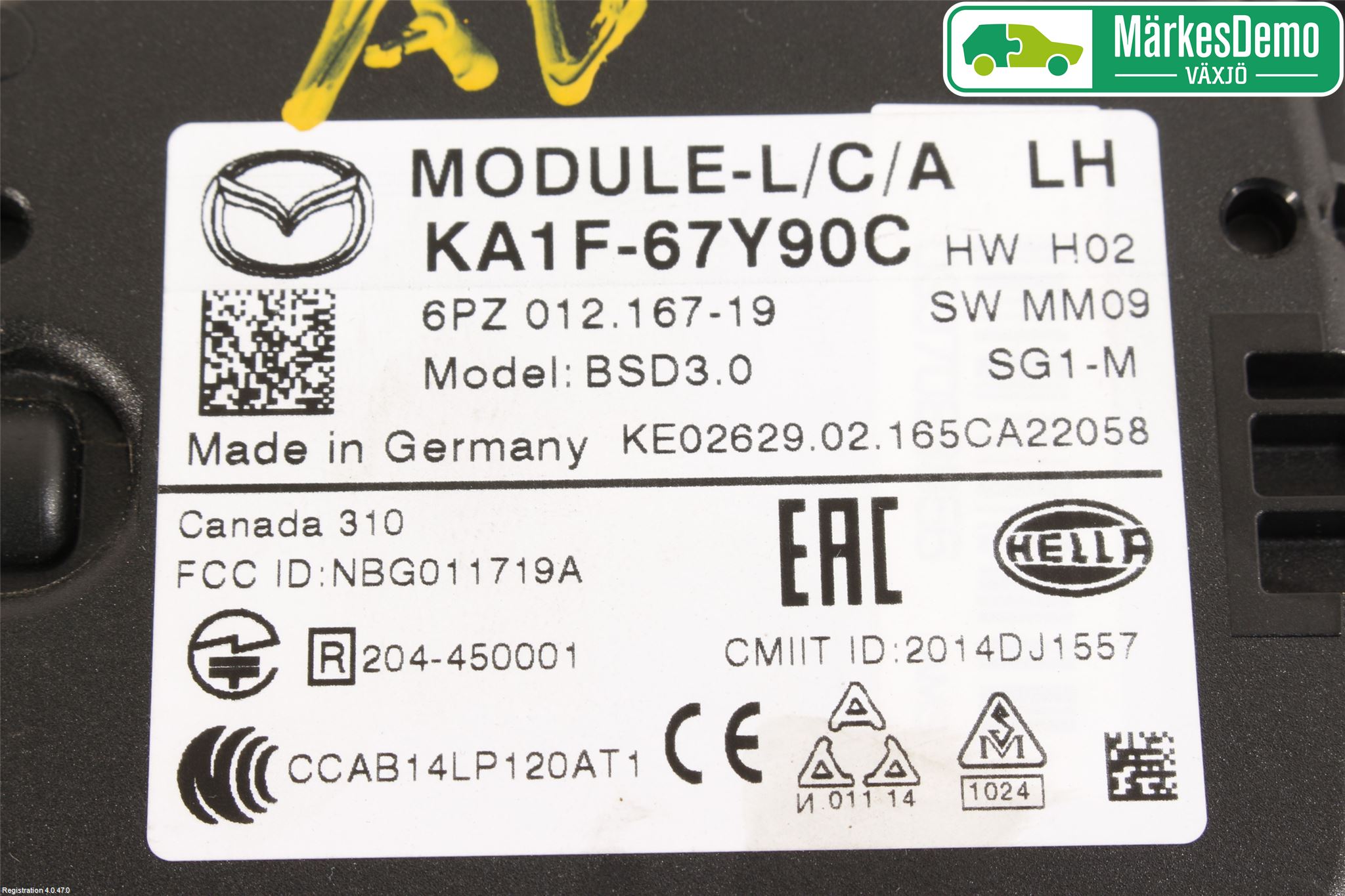 Mazda CX-5 12-17 Sensor Aktivt Kollisionsskydd