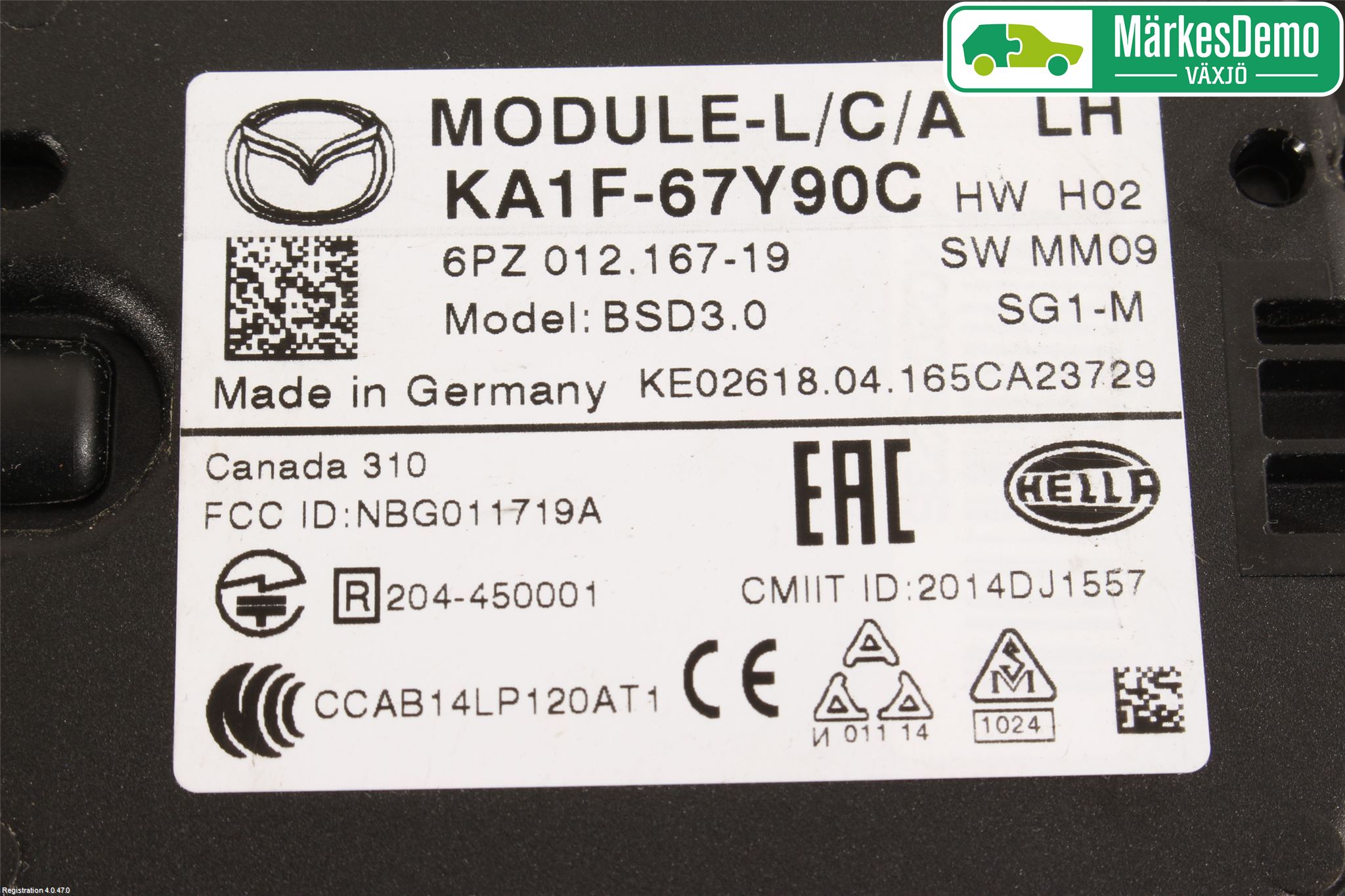 Mazda CX-5 12-17 Sensor Aktivt Kollisionsskydd