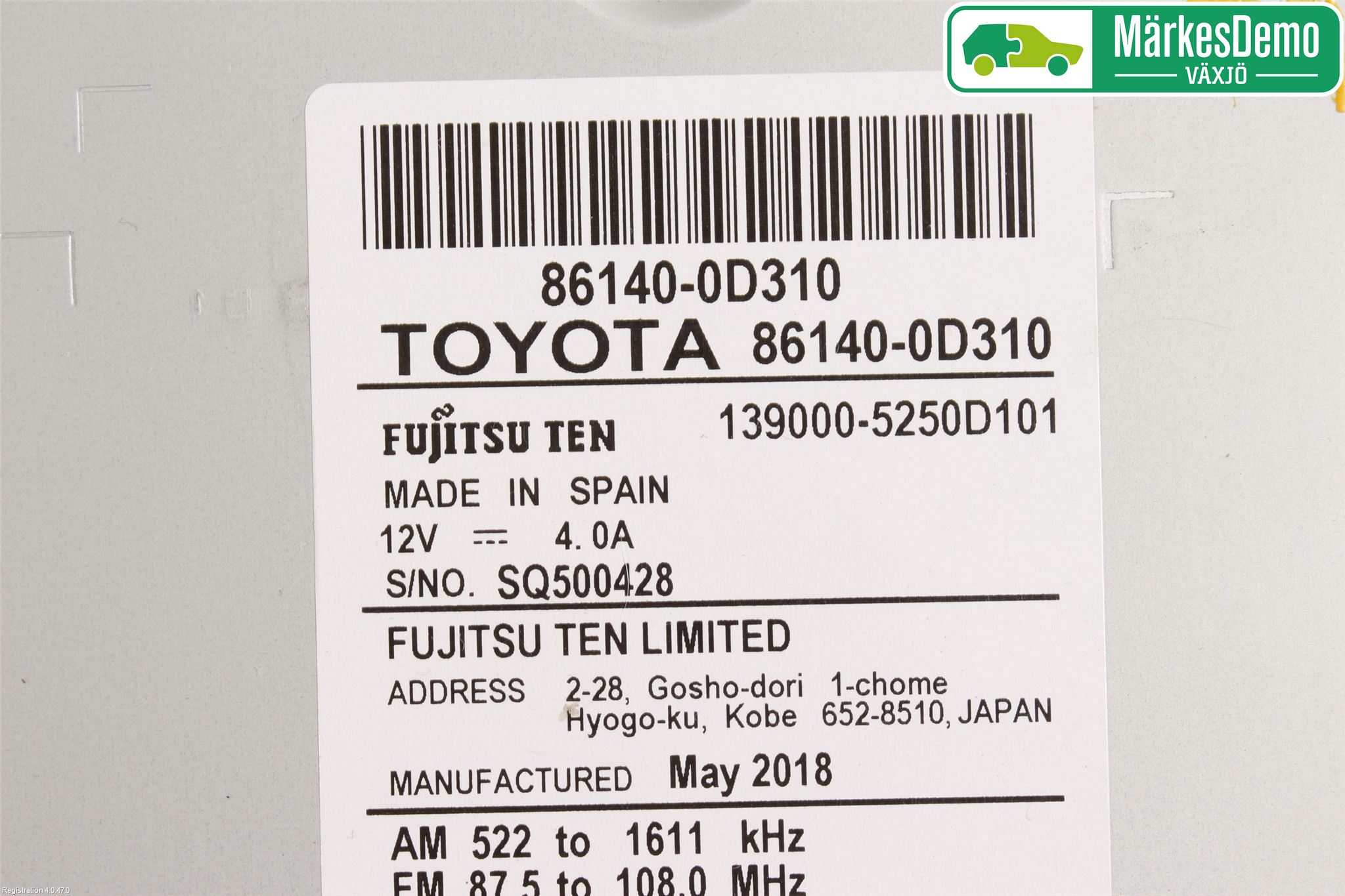 Toyota YARIS XP130 15-20 Cd Radio - Multimediapanel
