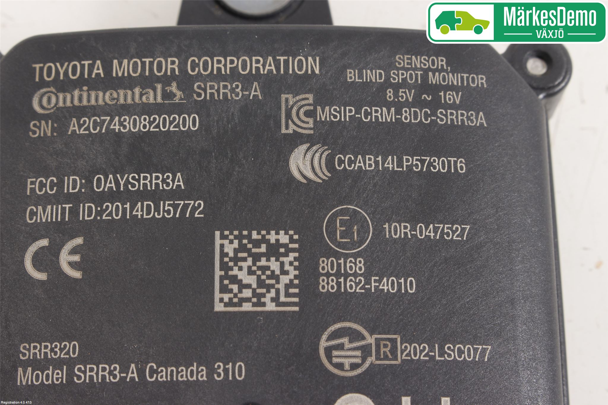 Toyota C-HR 16-23 Sensor Aktivt Kollisionsskydd