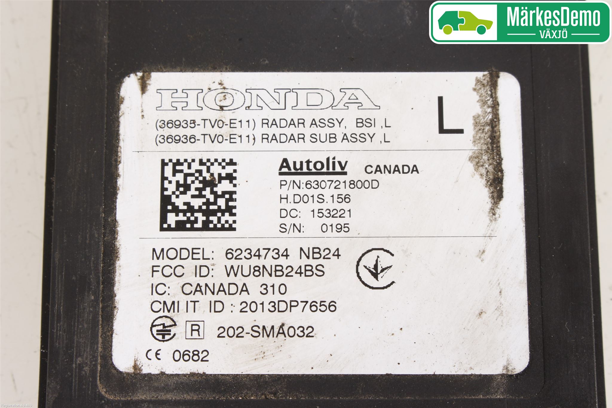 Honda CIVIC 12-16 Sensor Aktivt Kollisionsskydd