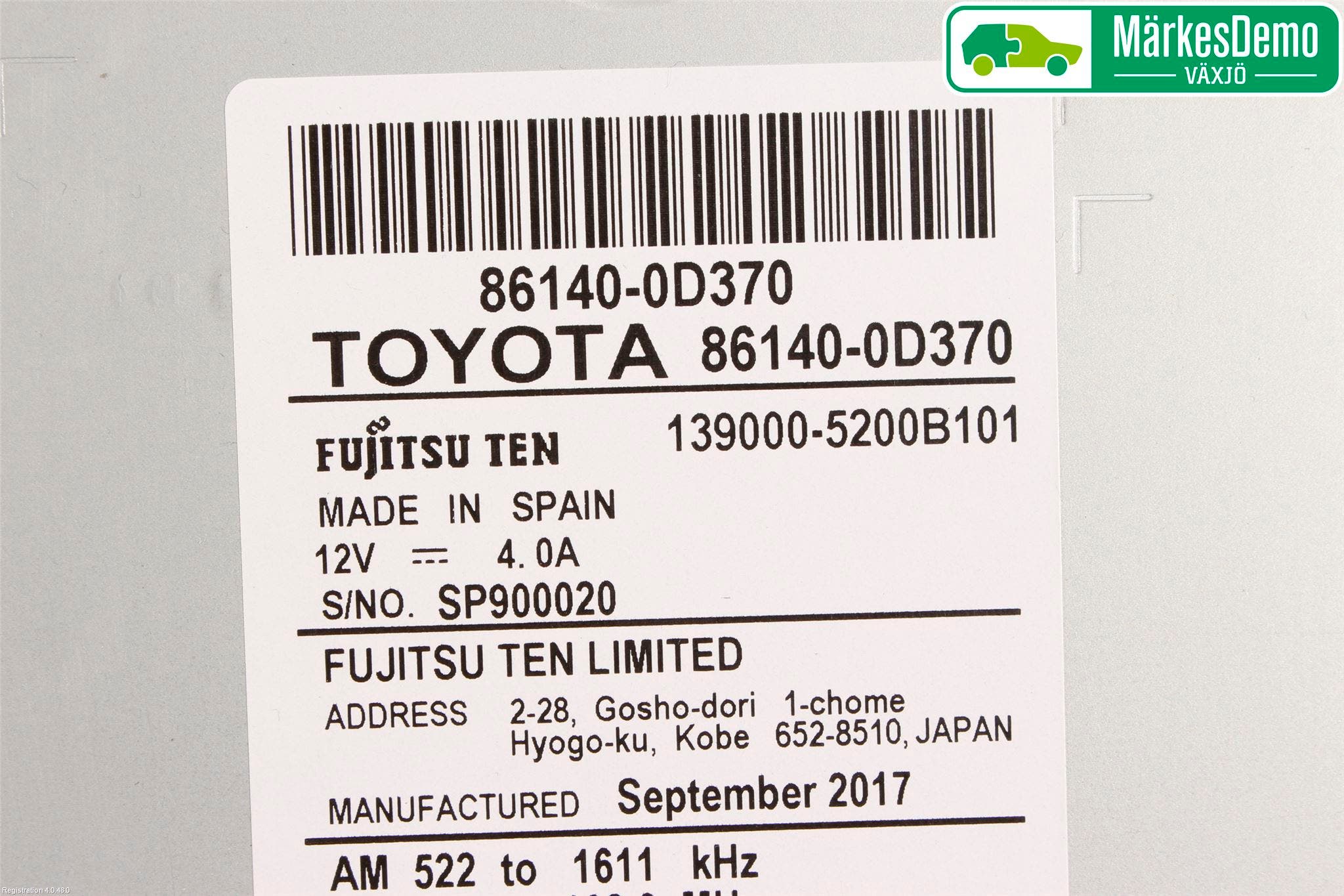 Toyota YARIS XP130 15-20 Cd Radio - Multimediapanel