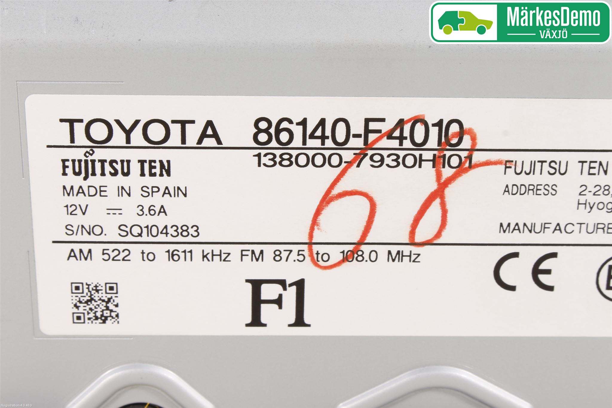 Toyota C-HR 16-23 Cd Radio - Multimediapanel