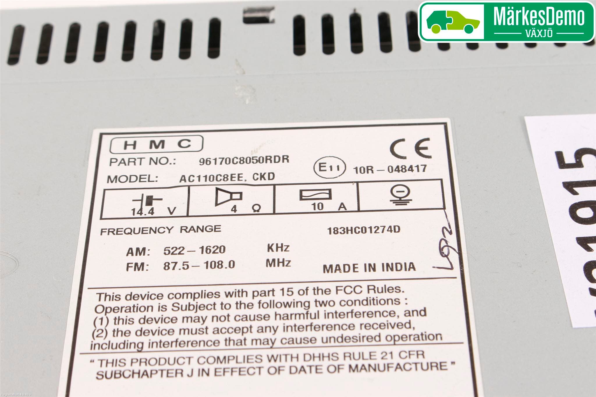 Hyundai i20 GB 15-20 Cd Radio - Multimediapanel