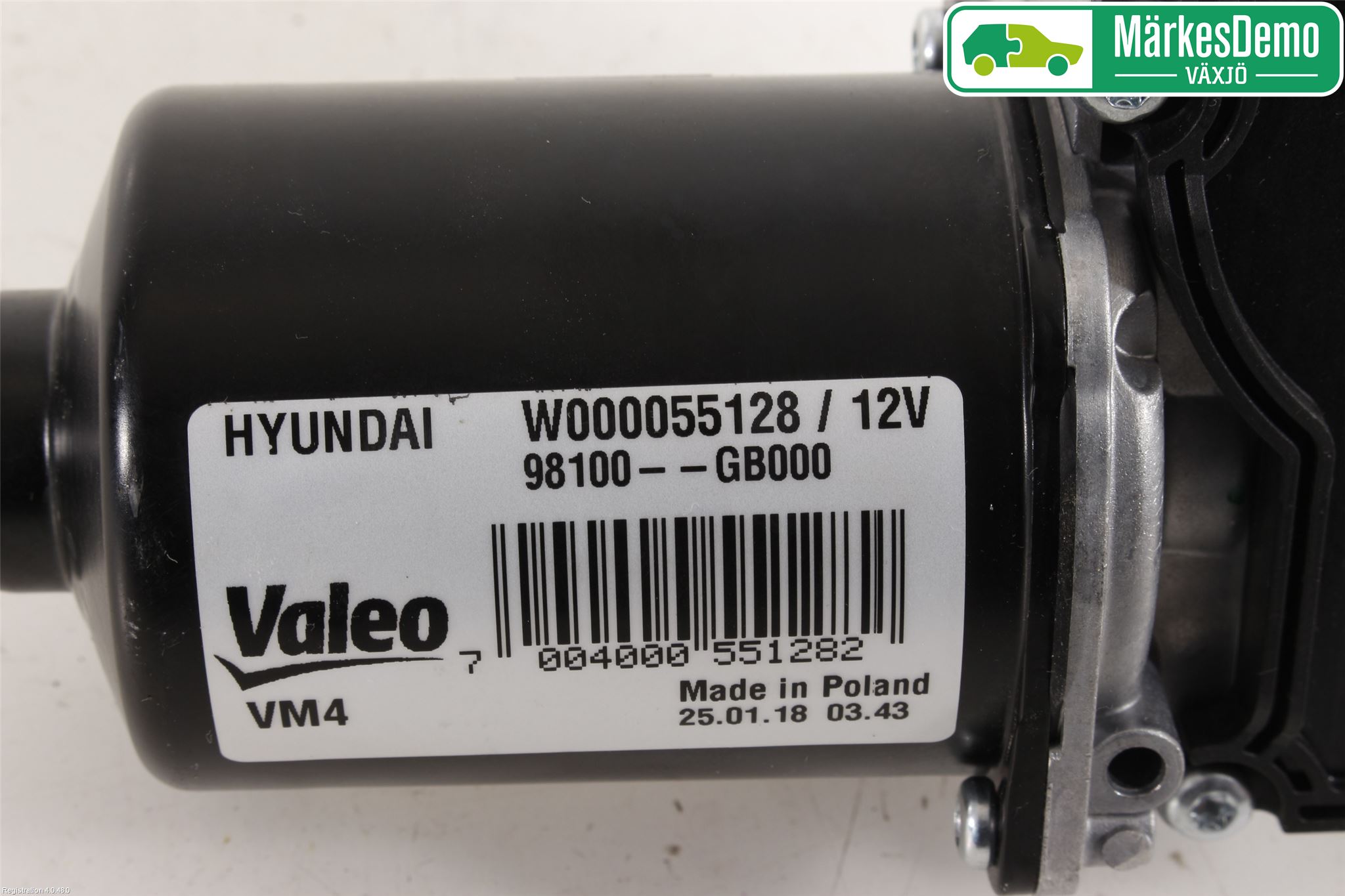 Hyundai i20 GB 15-20 Torkarmotor Vindruta