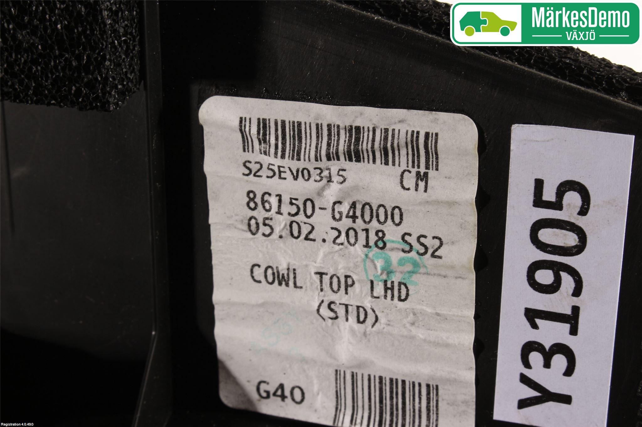 Hyundai i30 PD 17- Torpedplåt-Torpedplast