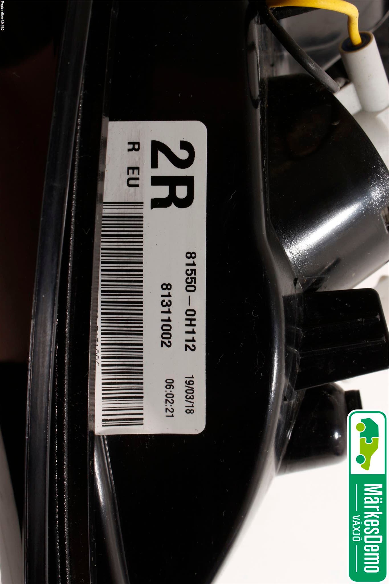 Toyota AYGO 15-21 Bakljus Höger