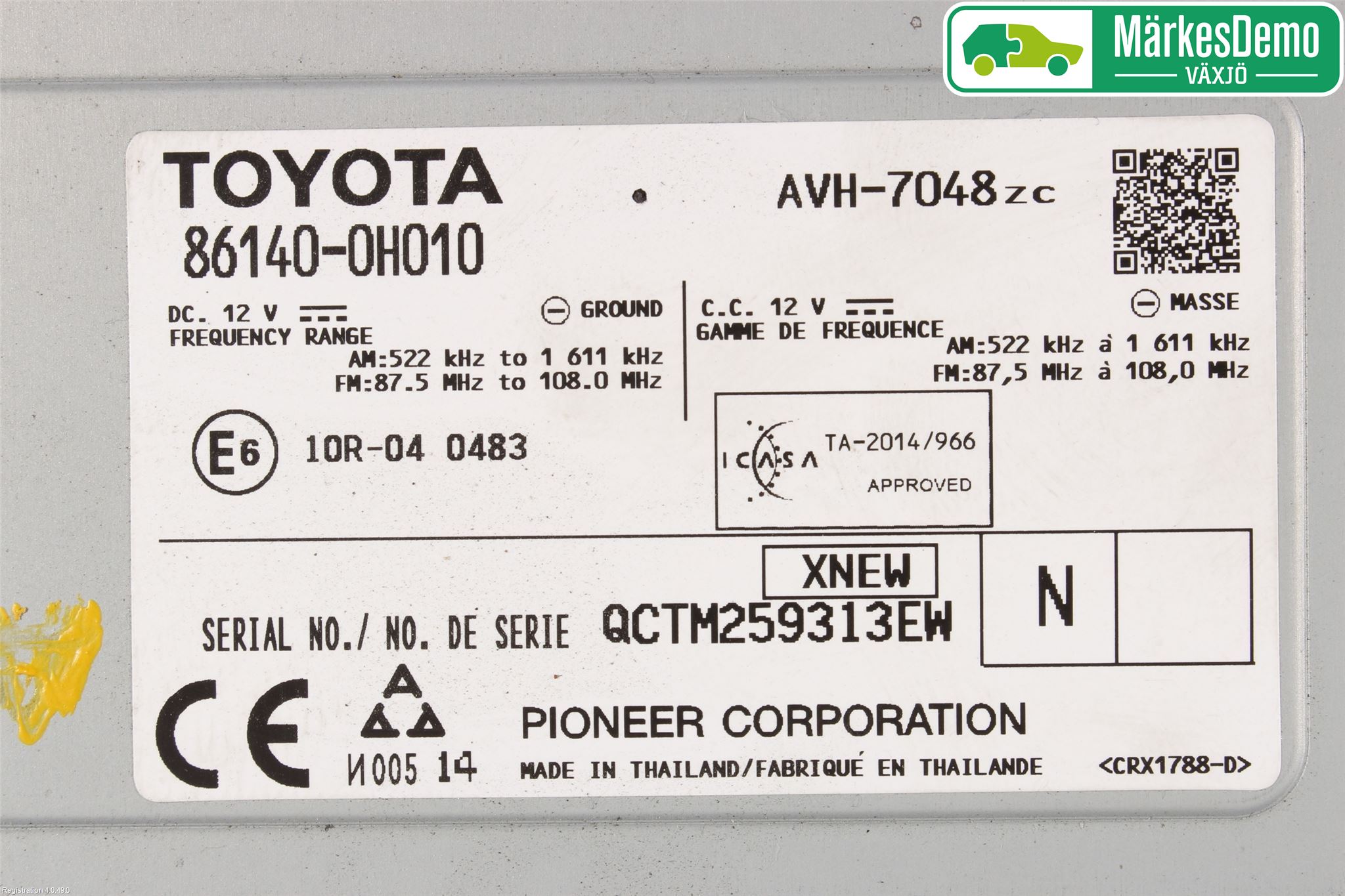 Toyota AYGO 15-21 Cd Radio - Multimediapanel