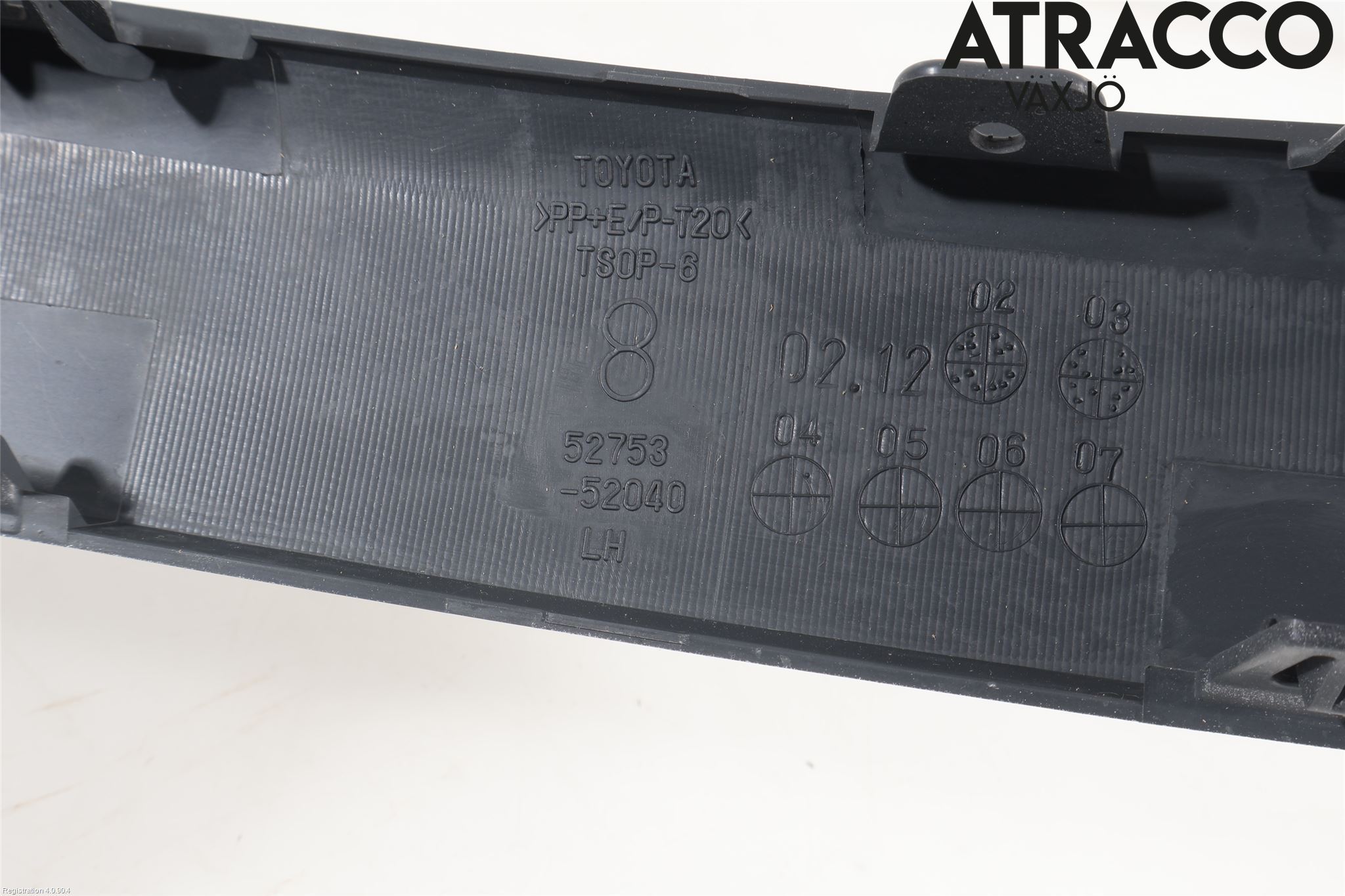 Toyota YARIS P1 03-05 Stötfångarlist Bak