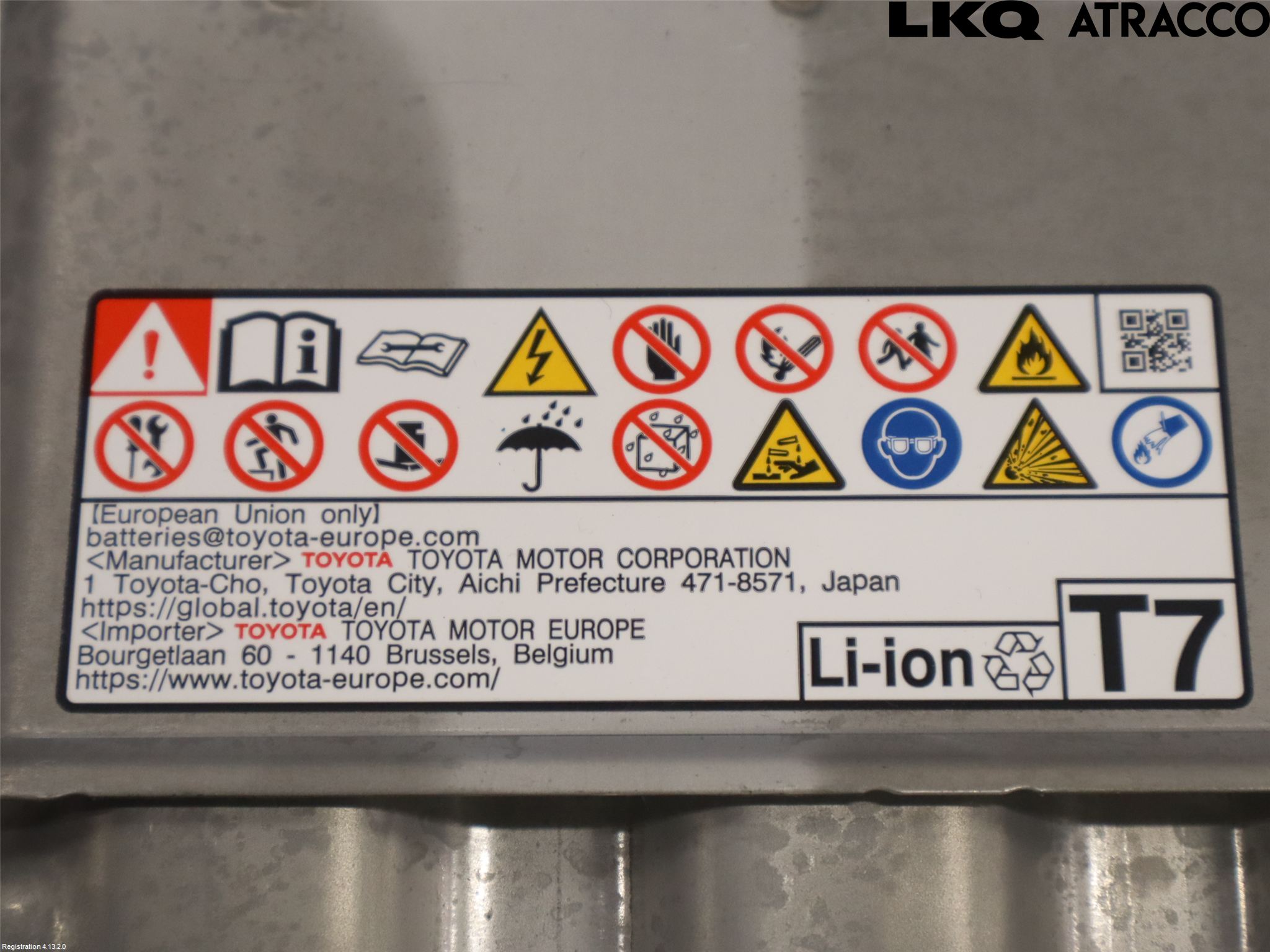 Toyota COROLLA 19- Batteri Högspänning