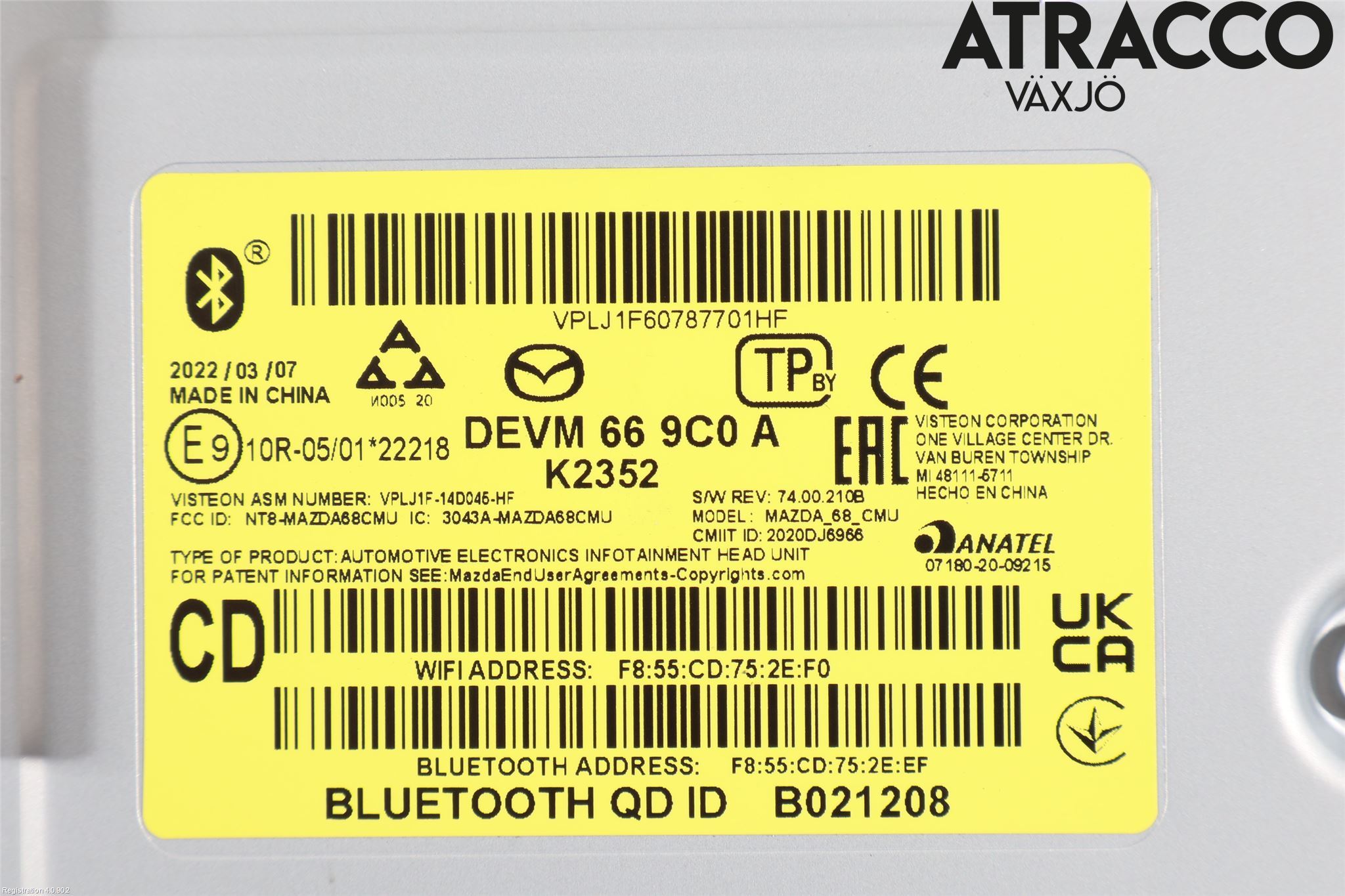 Mazda MX-5 IV (ND/ND2/ND3) MIATA 15- Cd Radio - Multimediapanel