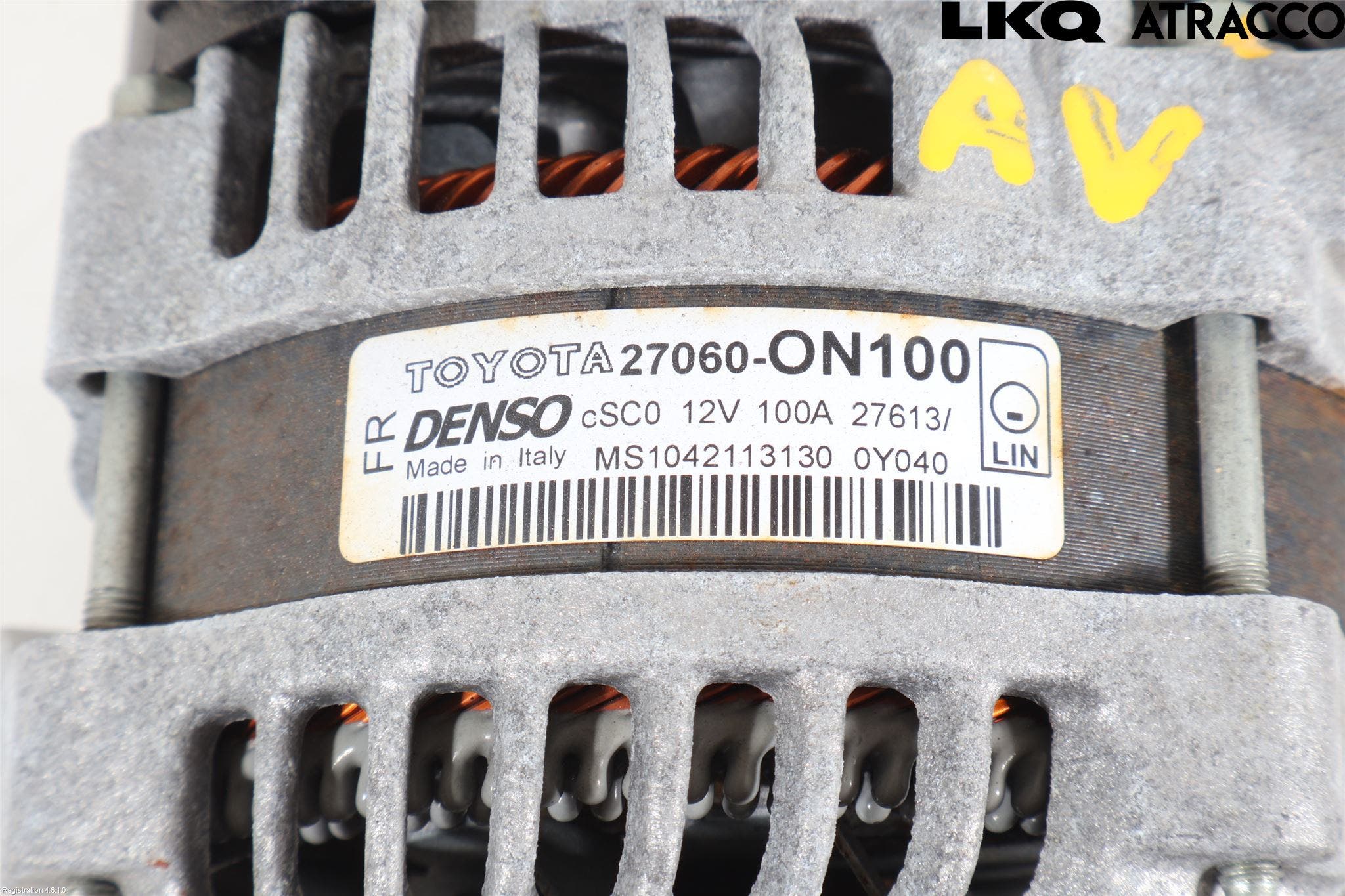 Toyota YARIS XP130 12-14 Generator