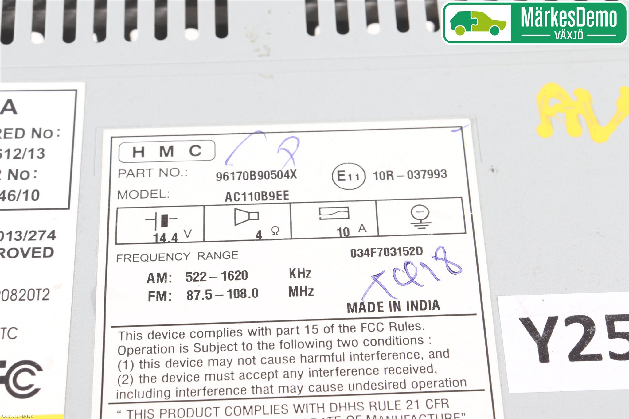 Hyundai i10 BA 14-16 Cd Radio - Multimediapanel