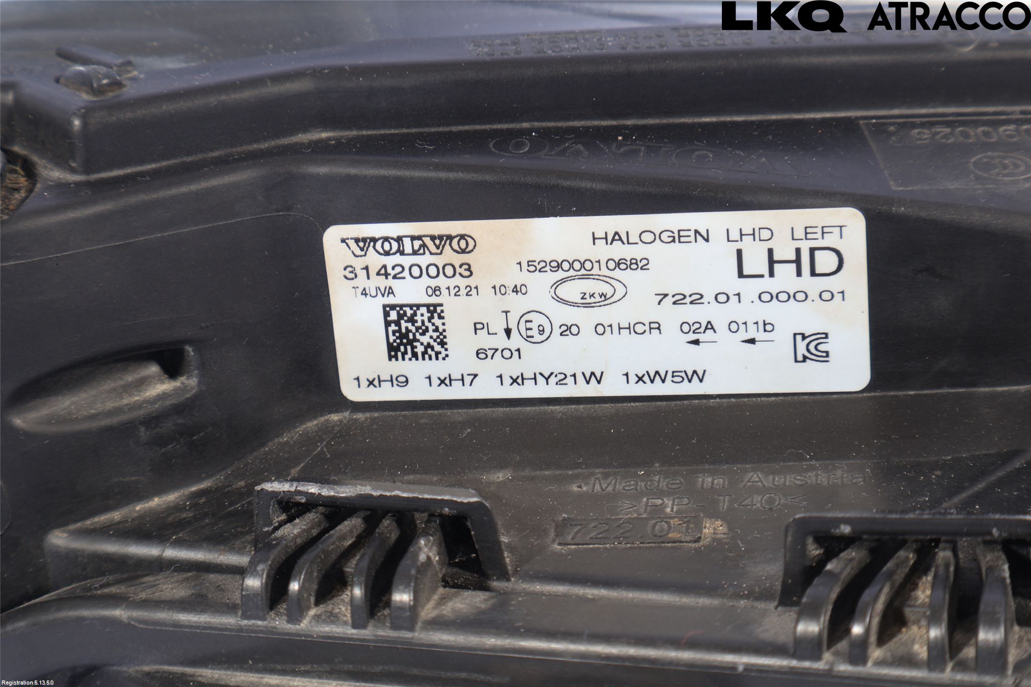 Volvo V40 12-19 Strålkastare Vänster
