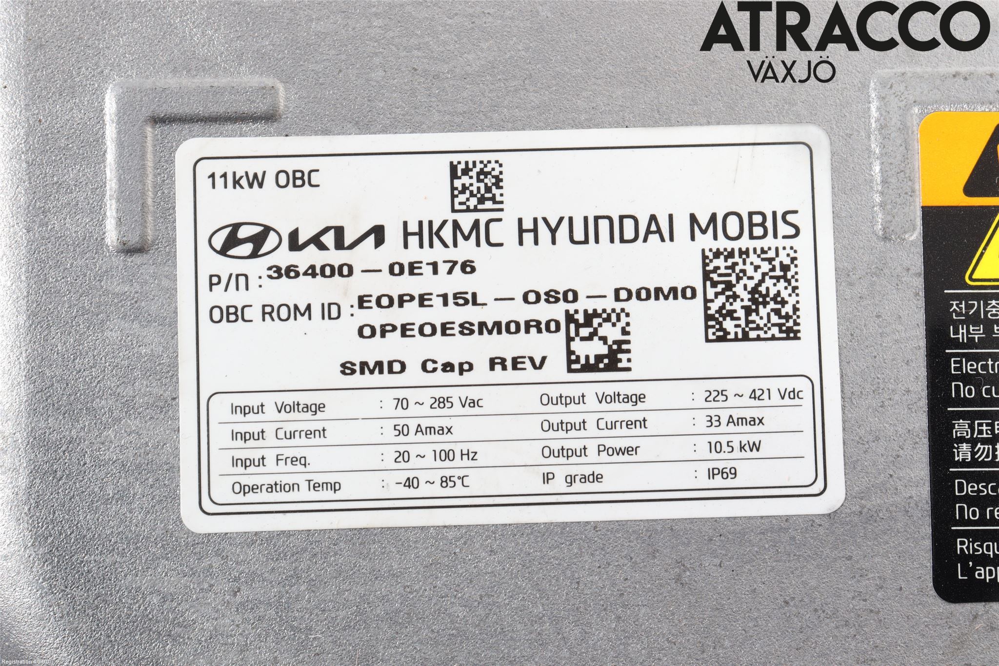 Hyundai KONA/ELECTRIC OS 18-23 Batteriladdare Högspänning