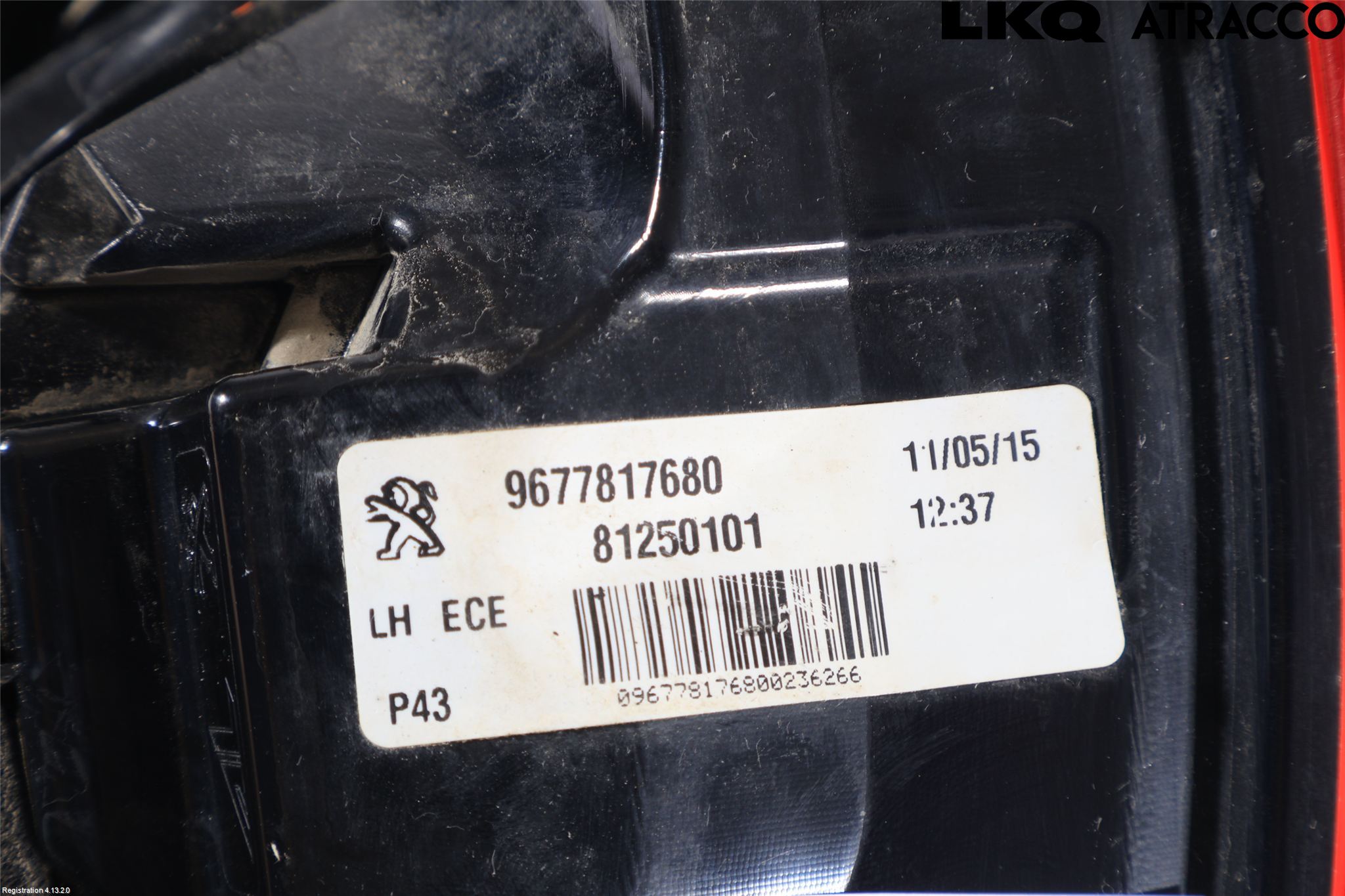 Peugeot 308 14-21 Bakljus Vänster