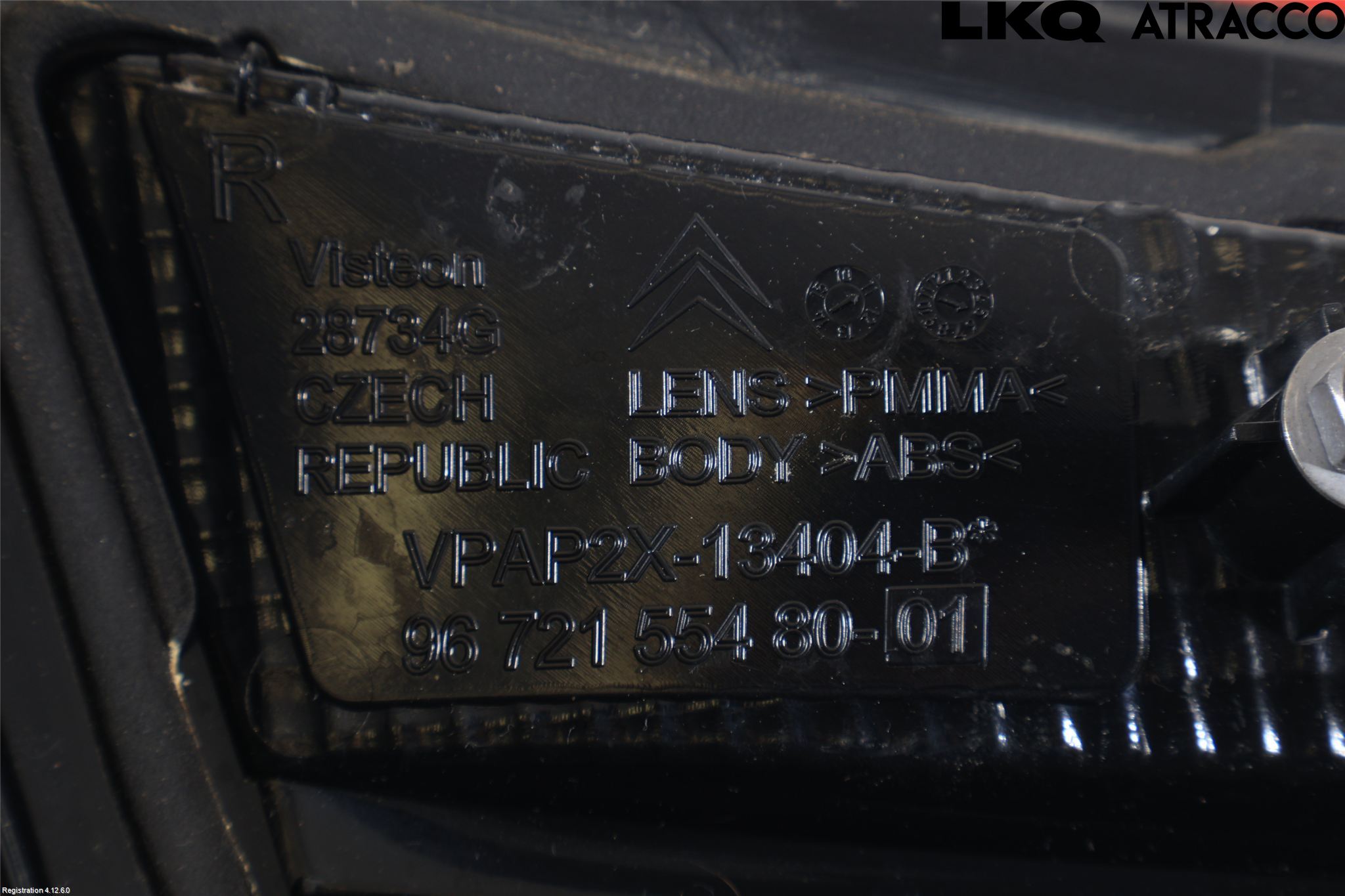 Citroen C4 II 11-18 Bakljus Lucka Hö