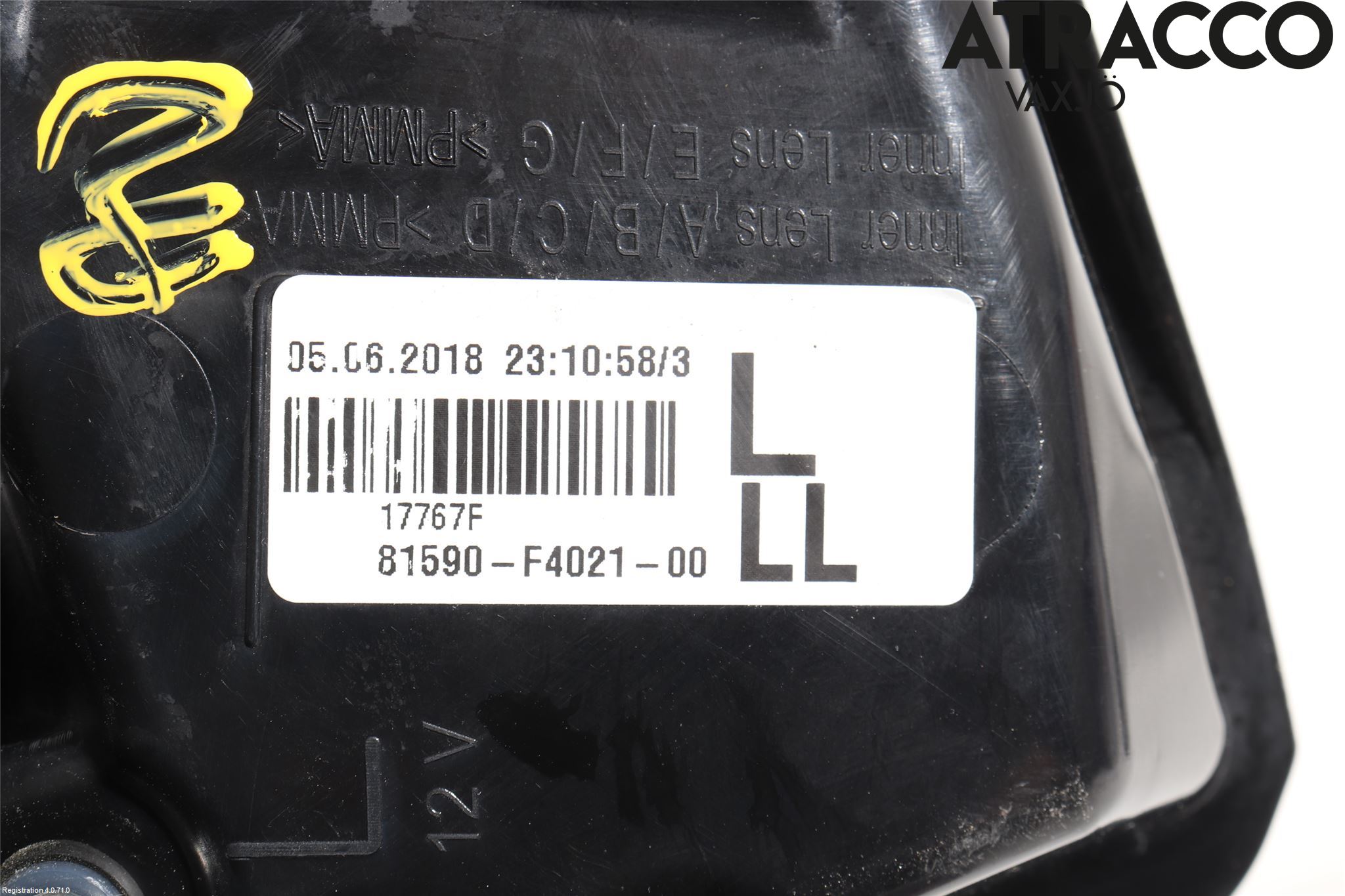 Toyota C-HR 16-23 Bakljus Lucka Vä