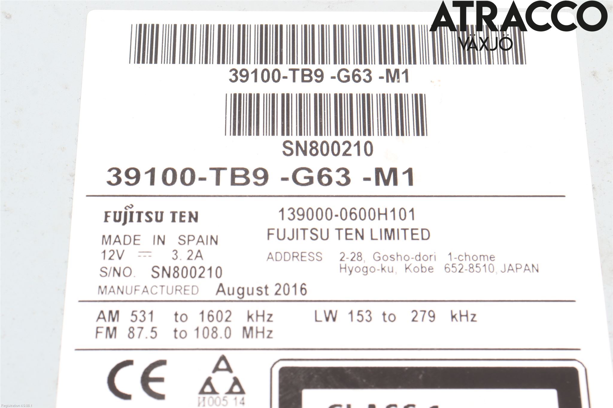 Toyota C-HR 16-23 Cd Radio - Multimediapanel