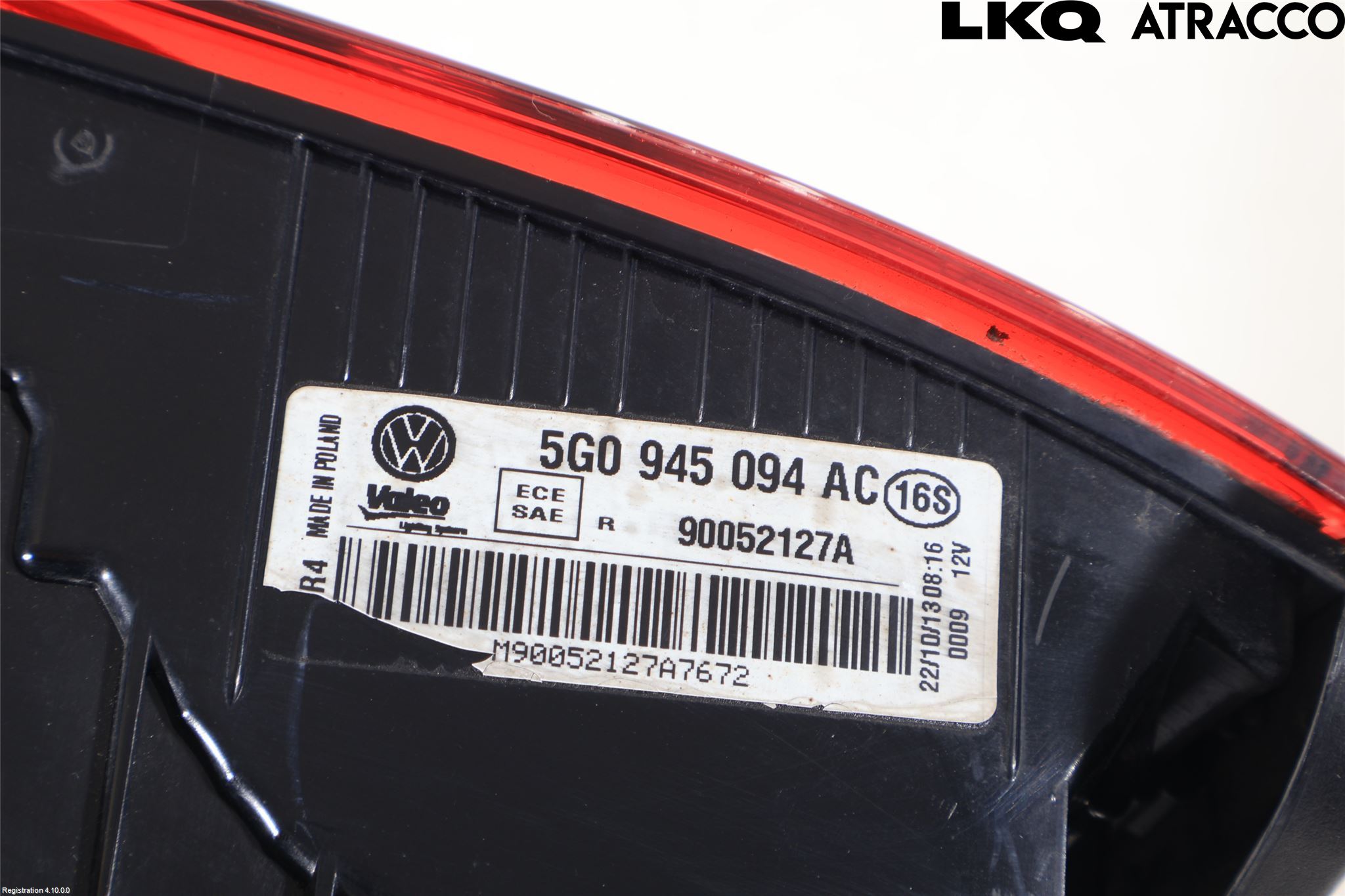 Volkswagen VW GOLF / E-GOLF VII 13-20 Bakljus Lucka Hö