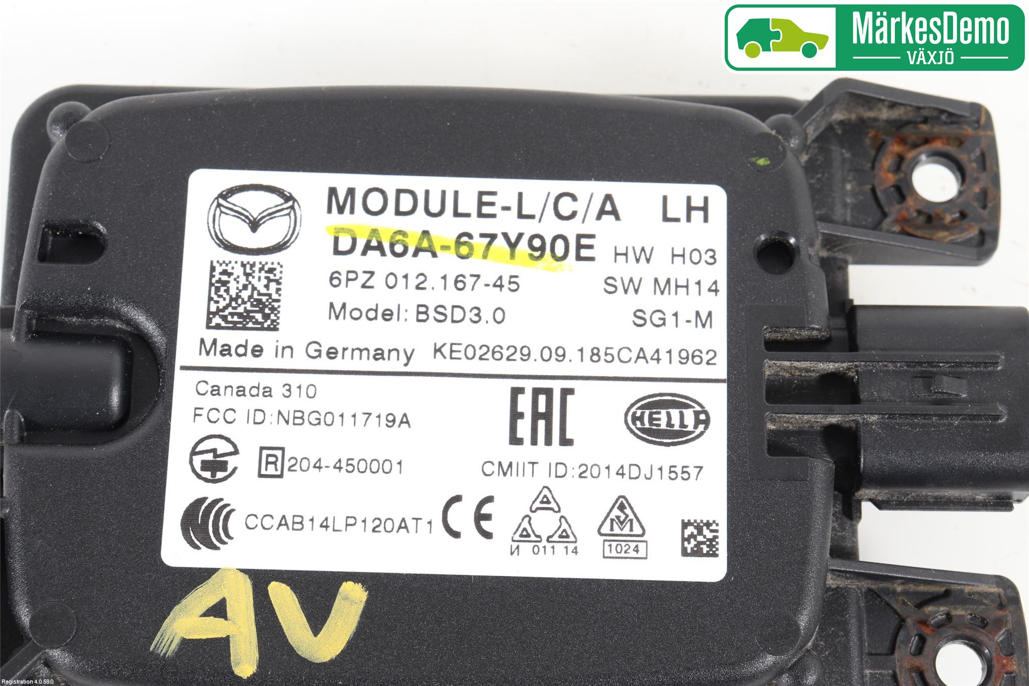 Mazda 2 (DJ) 15-22 Sensor Aktivt Kollisionsskydd