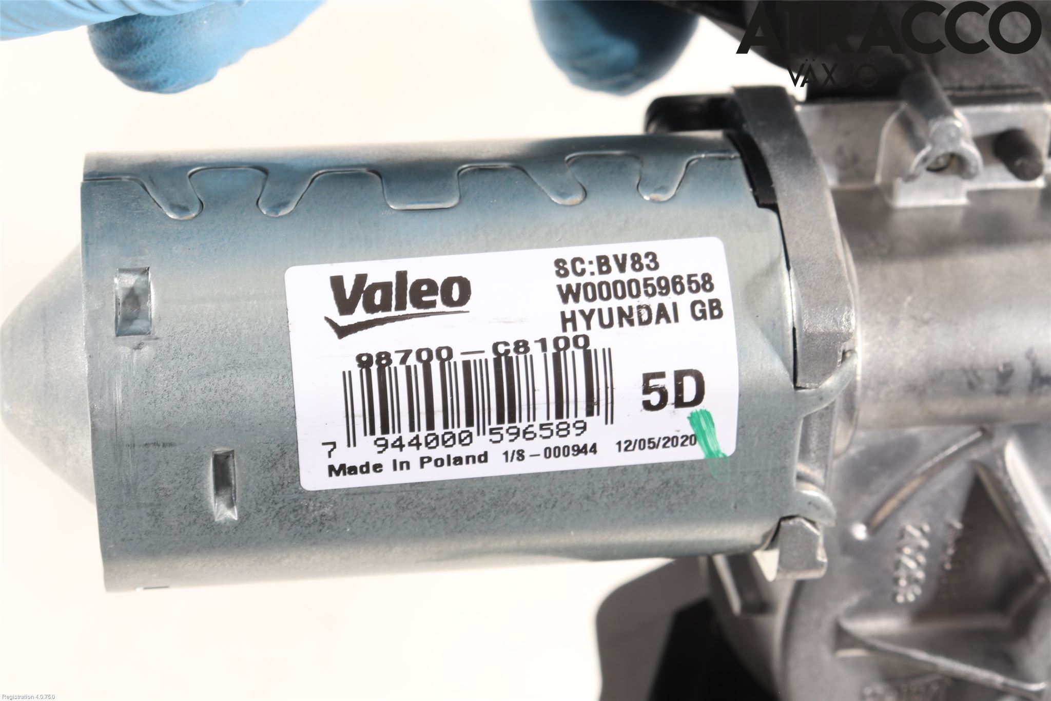 Hyundai i20 GB 15-20 Torkarmotor Baklucka