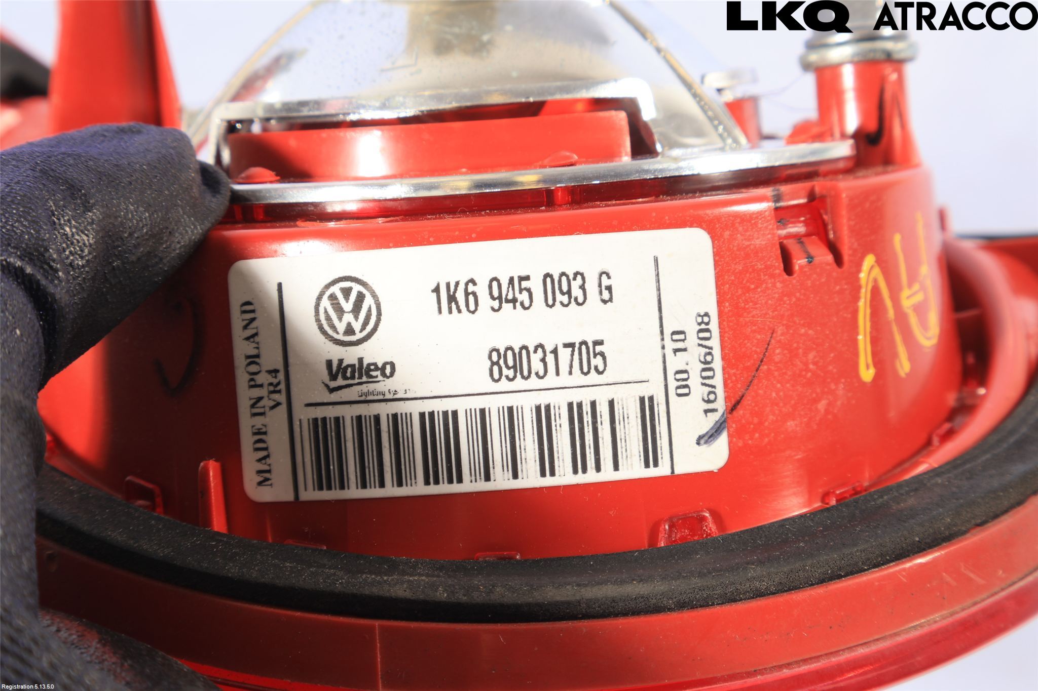 Volkswagen VW GOLF V 04-09 Bakljus Lucka Vä