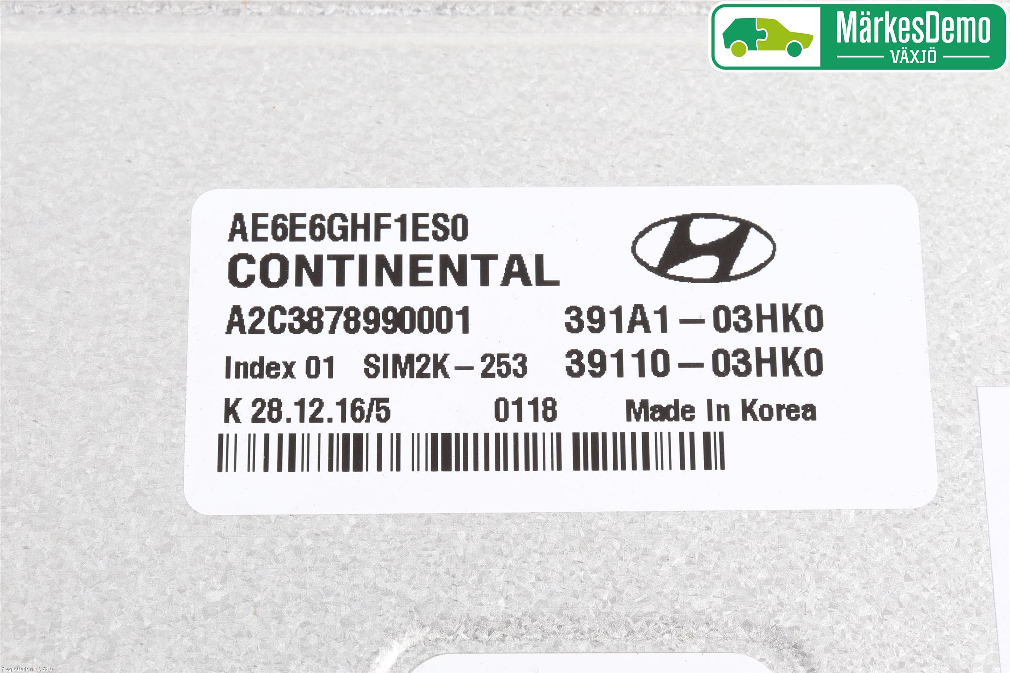 Hyundai IONIQ AE 17-22 Styrenhet Insprut Bensin