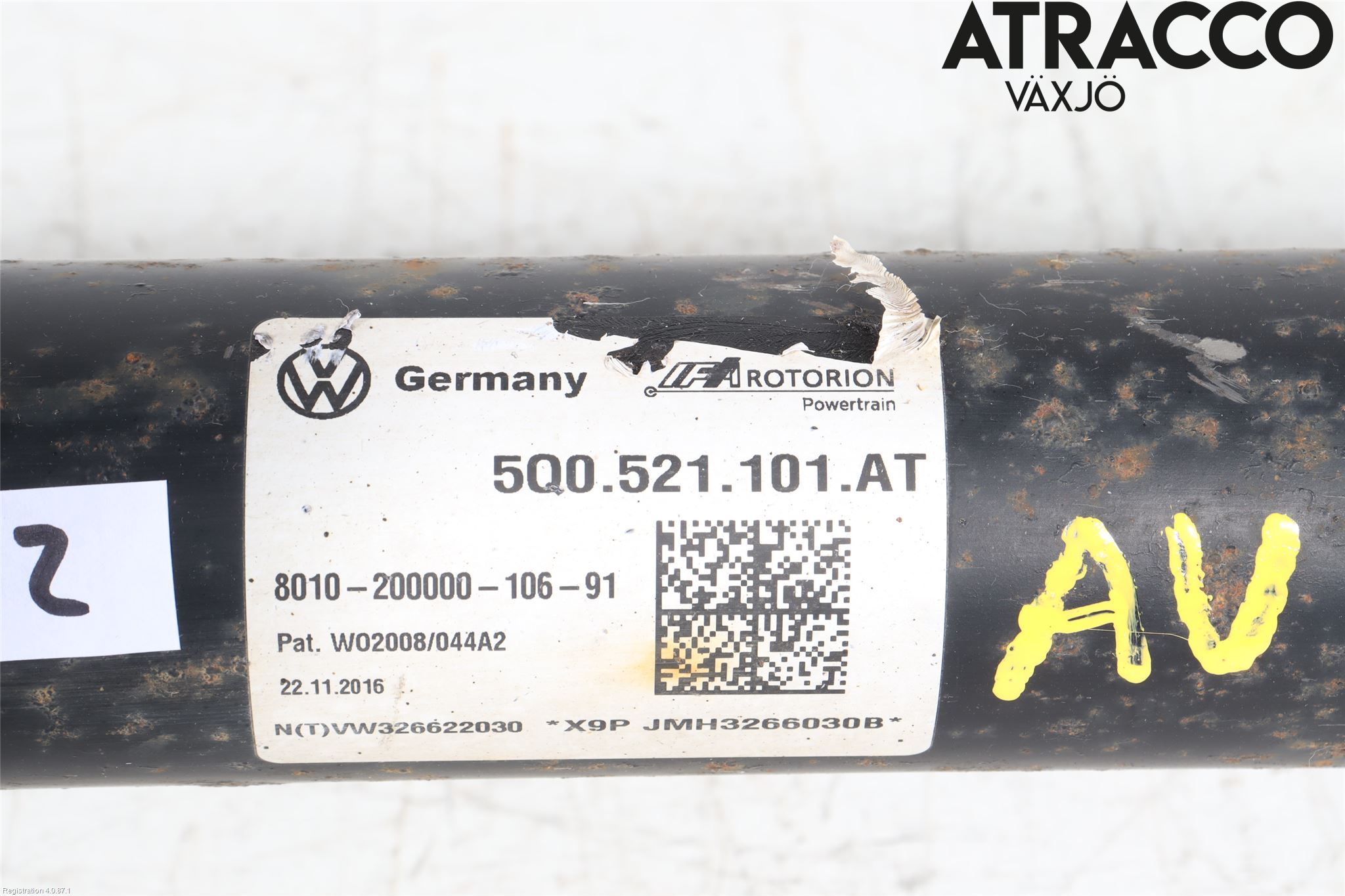 Volkswagen VW GOLF / E-GOLF VII 13-20 Mellanaxel Komp