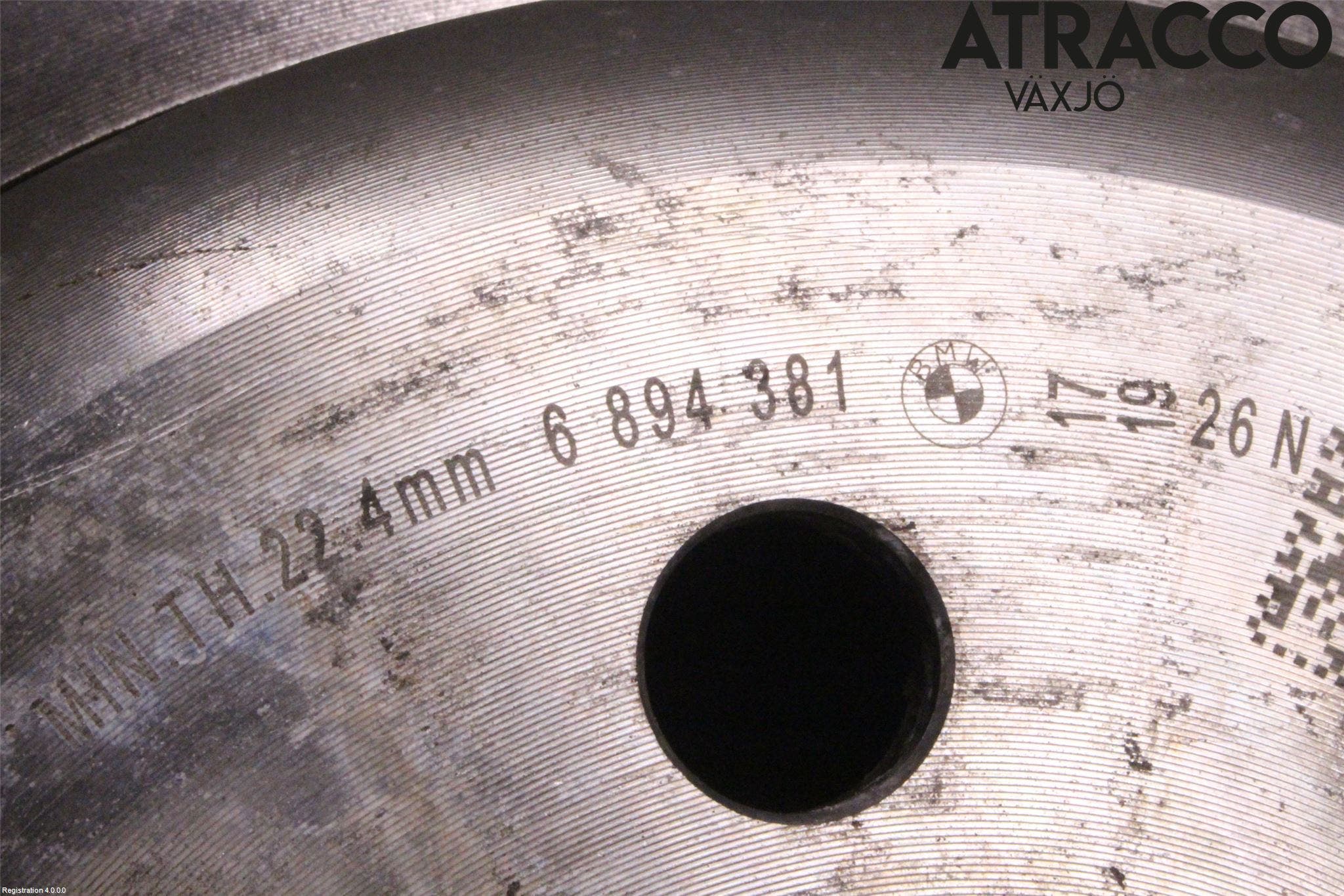 BMW 5 GT F07 09-17 Bromsskiva Bak