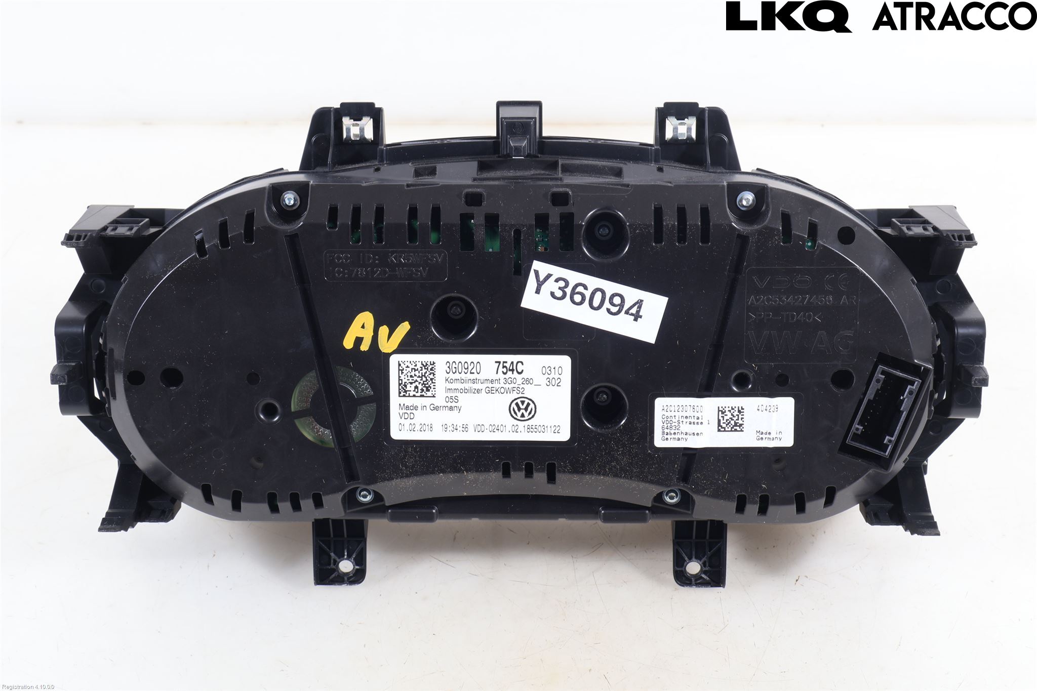Volkswagen VW PASSAT 15-19 Instrument Komb